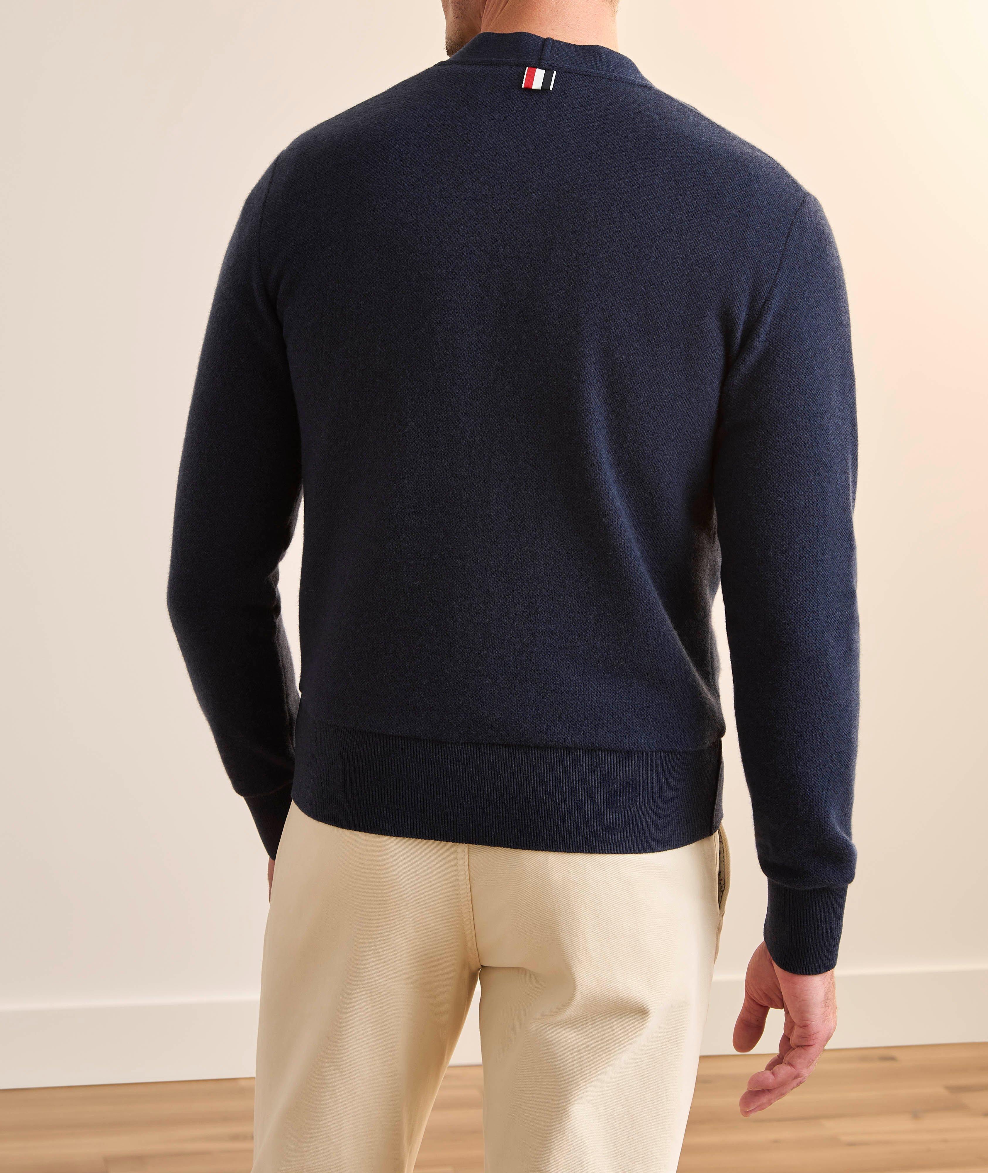 Cardigan en piqué de laine, de soie et de cachemire image 2