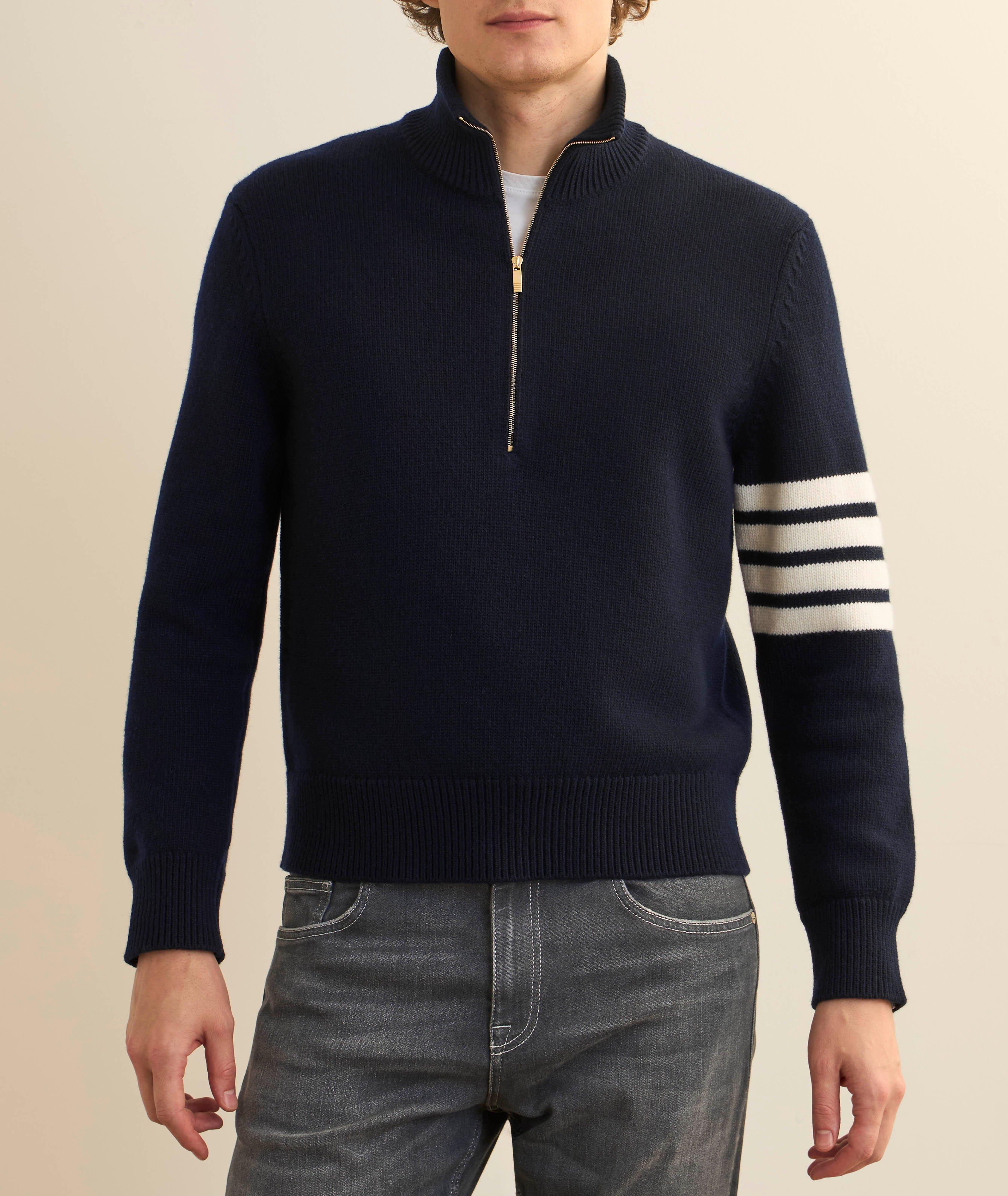 4-Bar Half-Zip Wool Sweater image 1