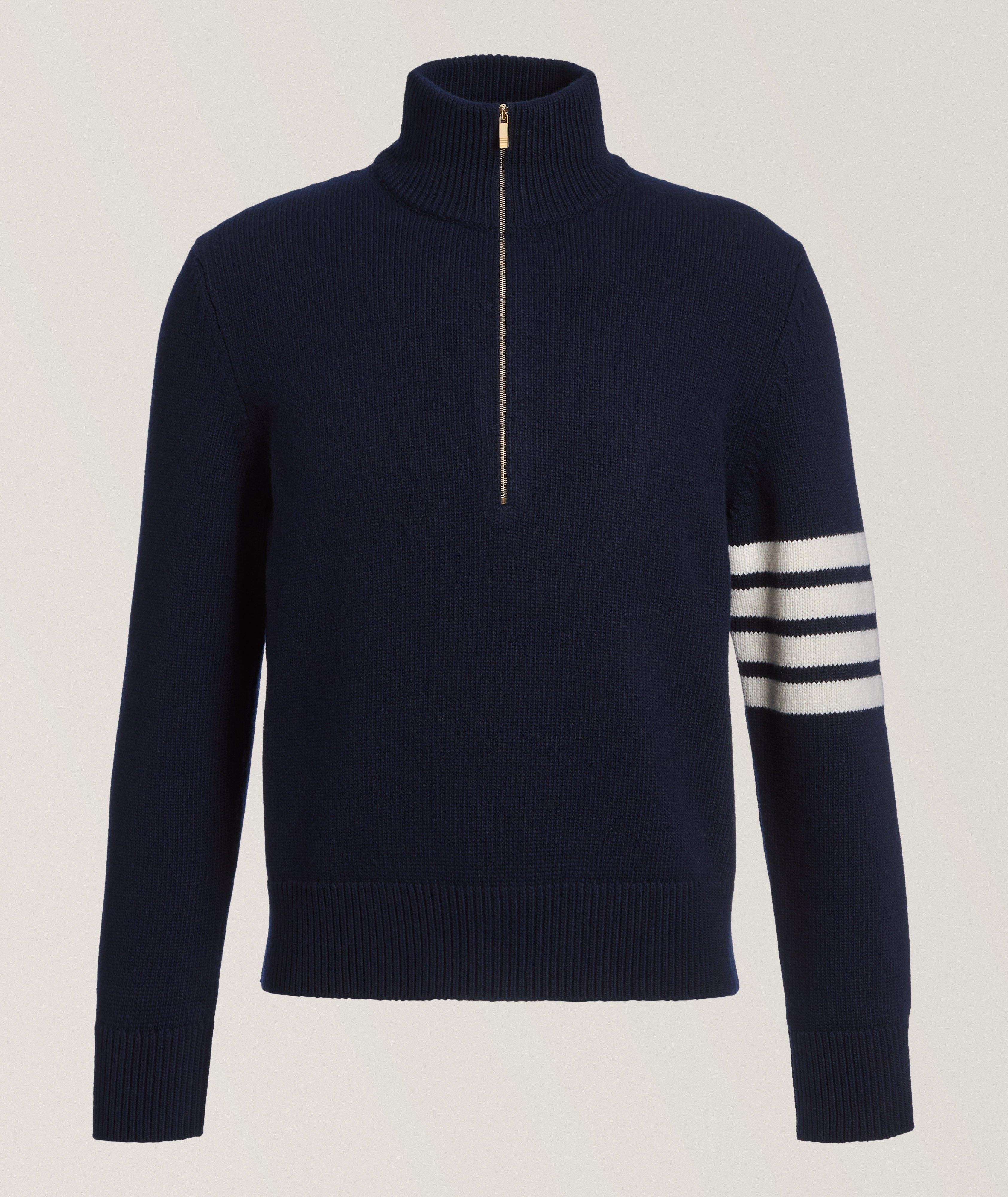 4-Bar Half-Zip Wool Sweater image 0