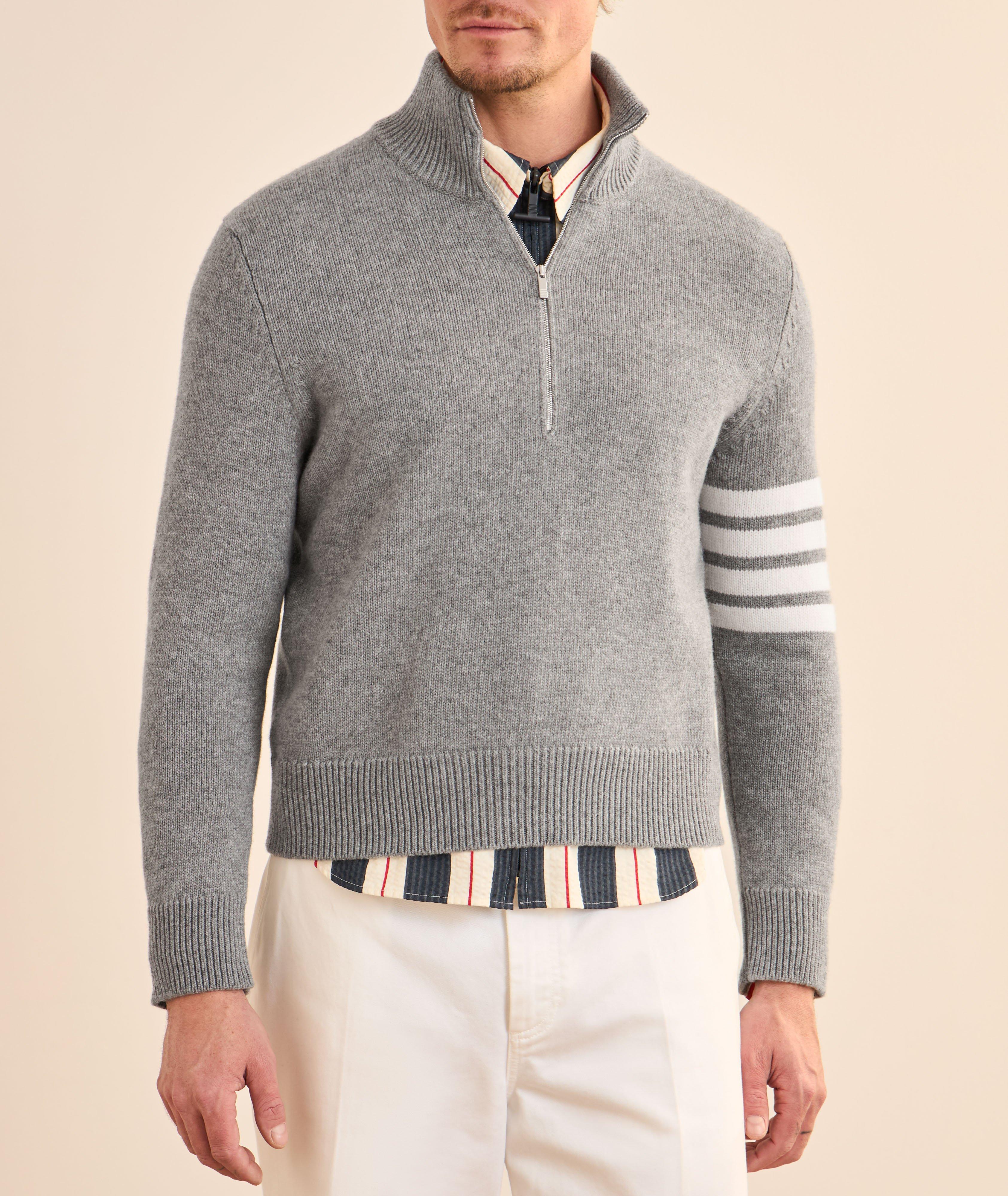 4-Bar Half-Zip Merino Wool Sweater image 1