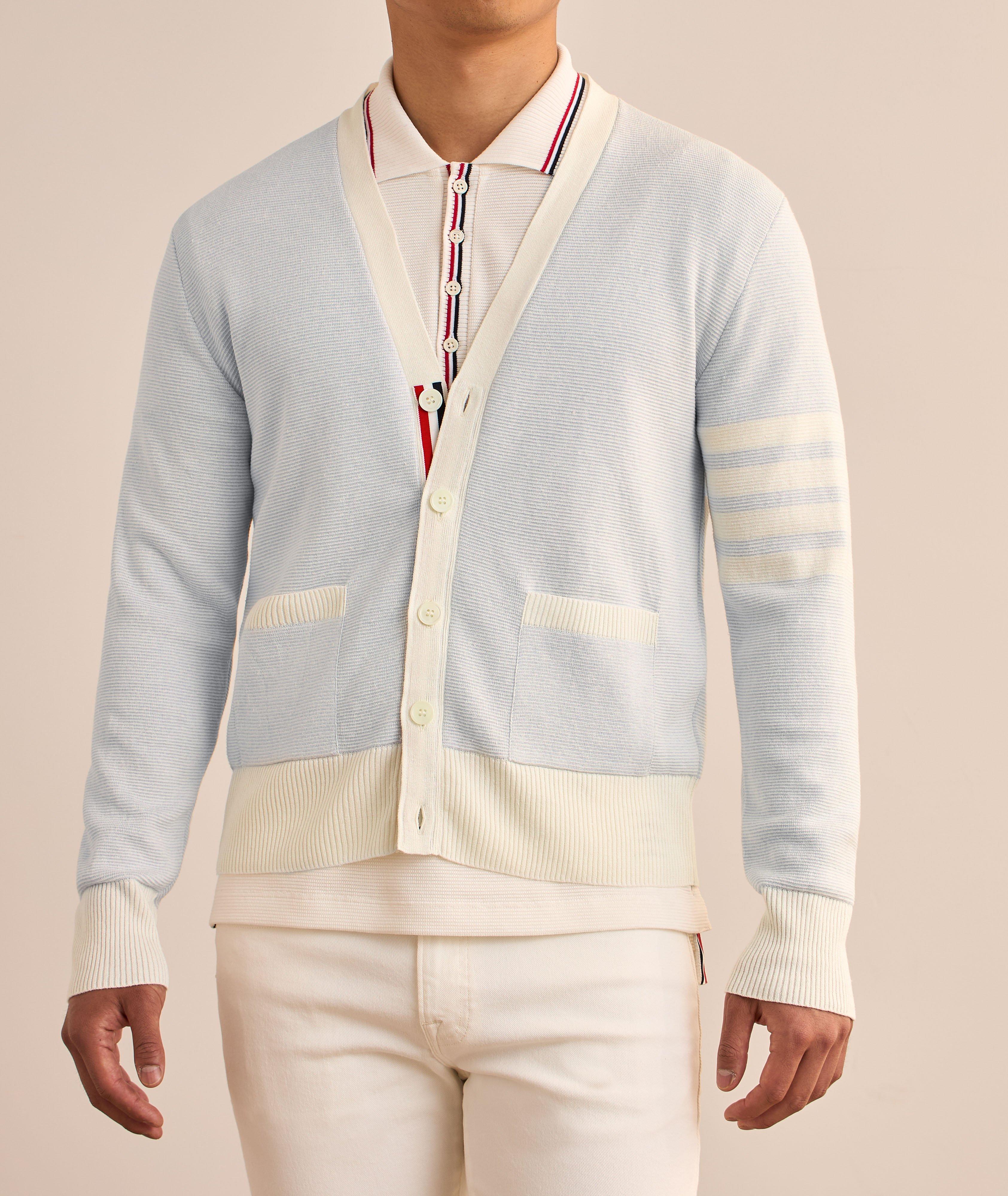 4-Bar Linen-Cotton Cardigan  image 1