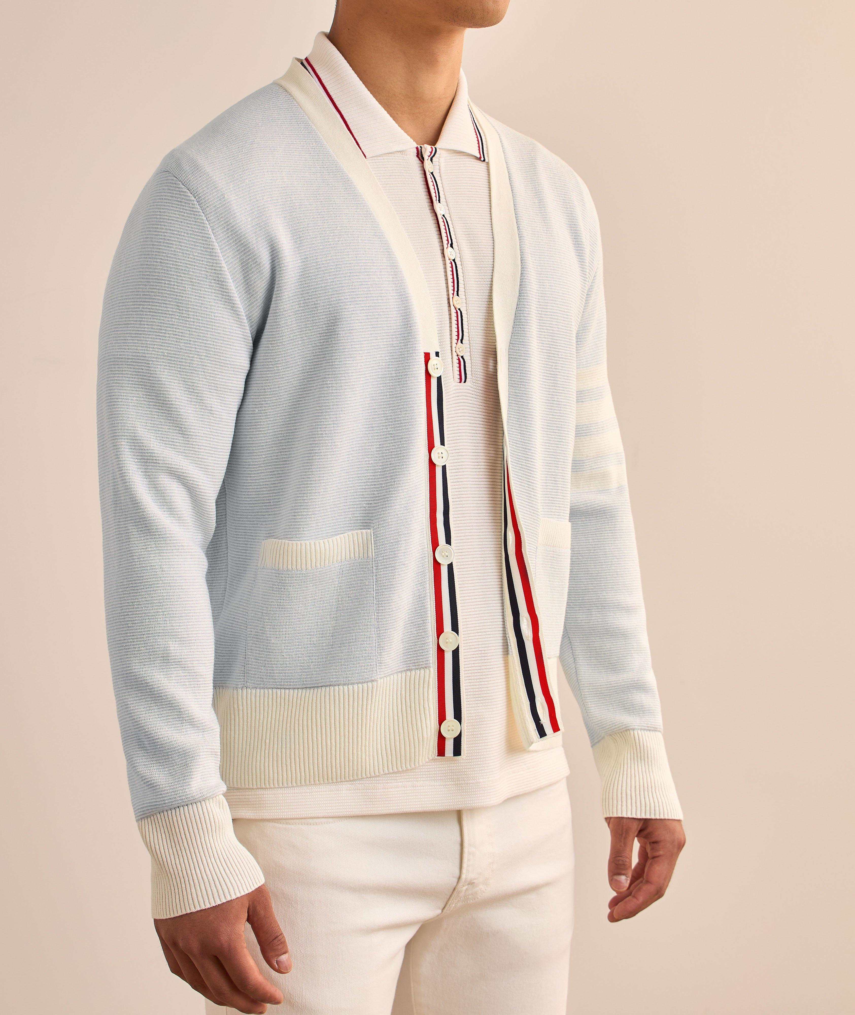 4-Bar Linen-Cotton Cardigan  image 3