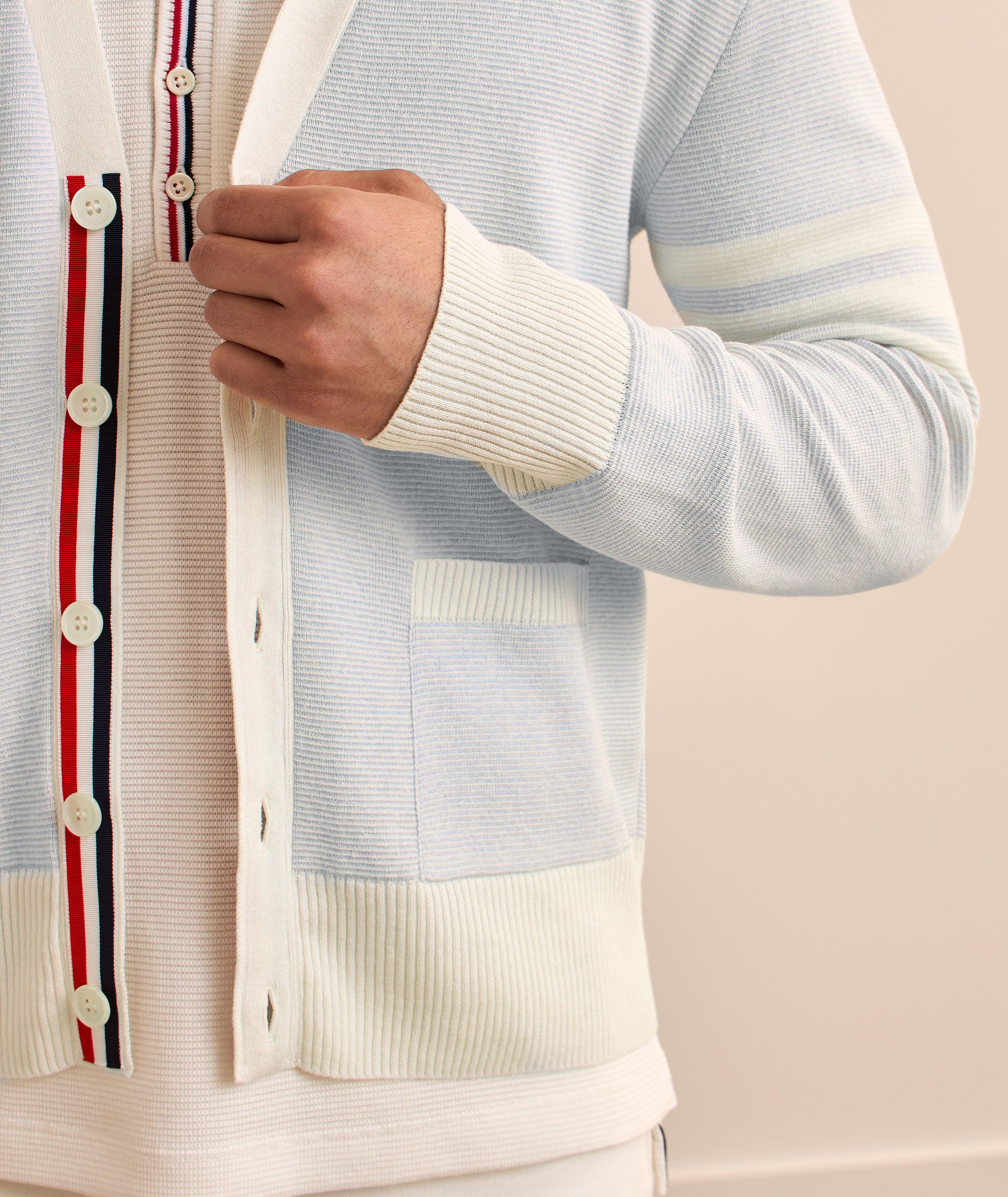 4-Bar Linen-Cotton Cardigan  image 5