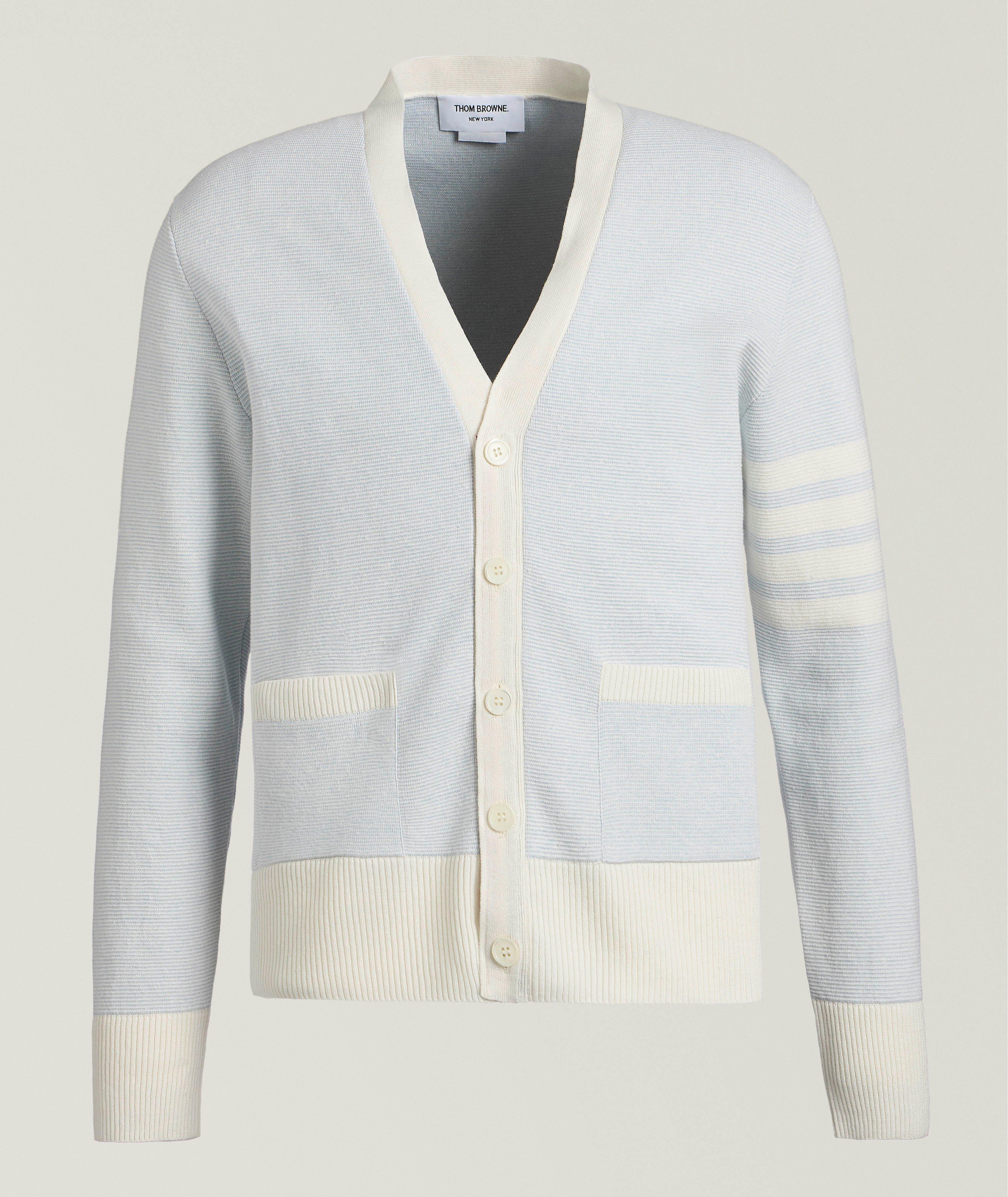 4-Bar Linen-Cotton Cardigan  image 0