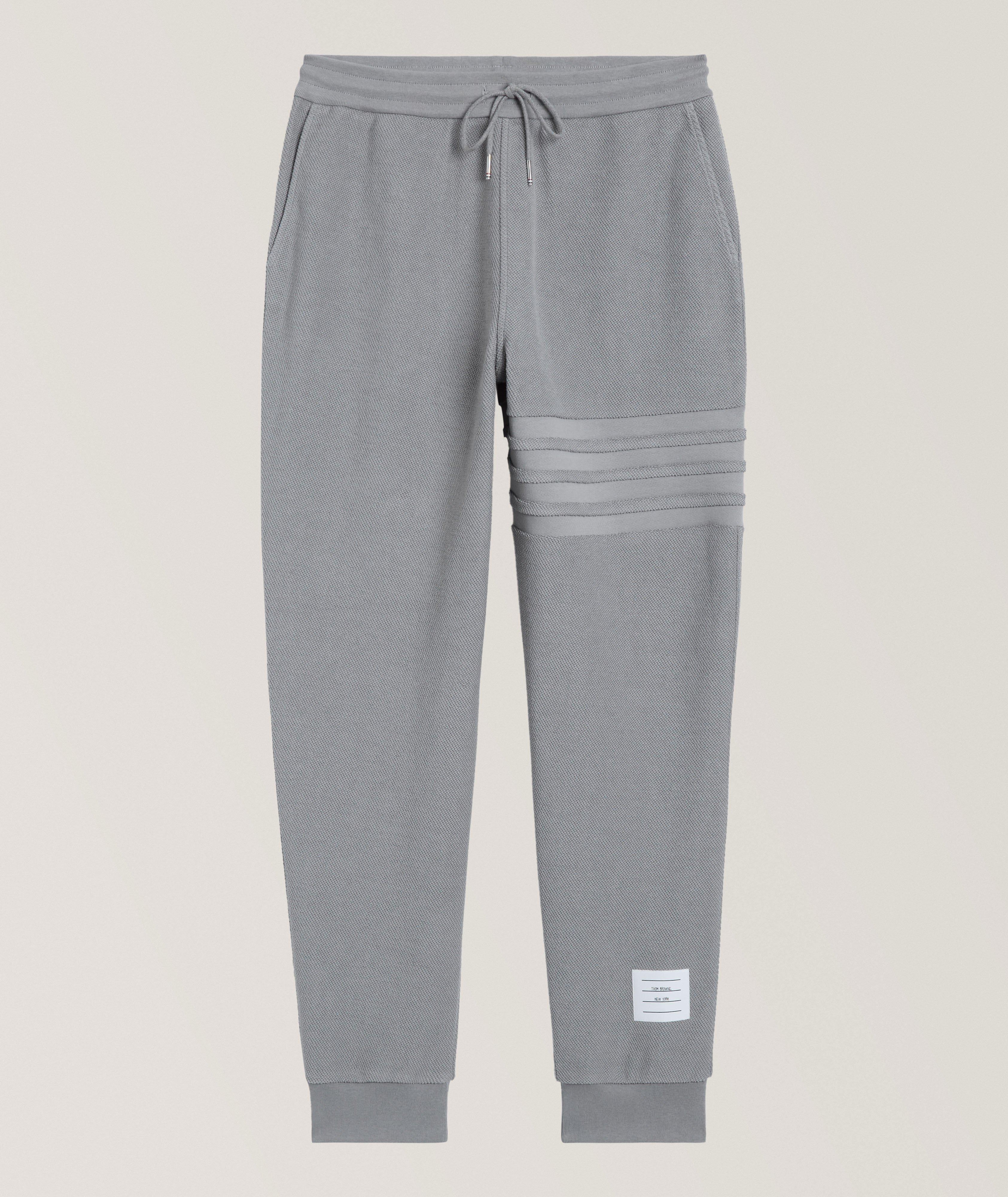 Pantalon de survêtement en maille bouclette inversée à quatre bandes image 0