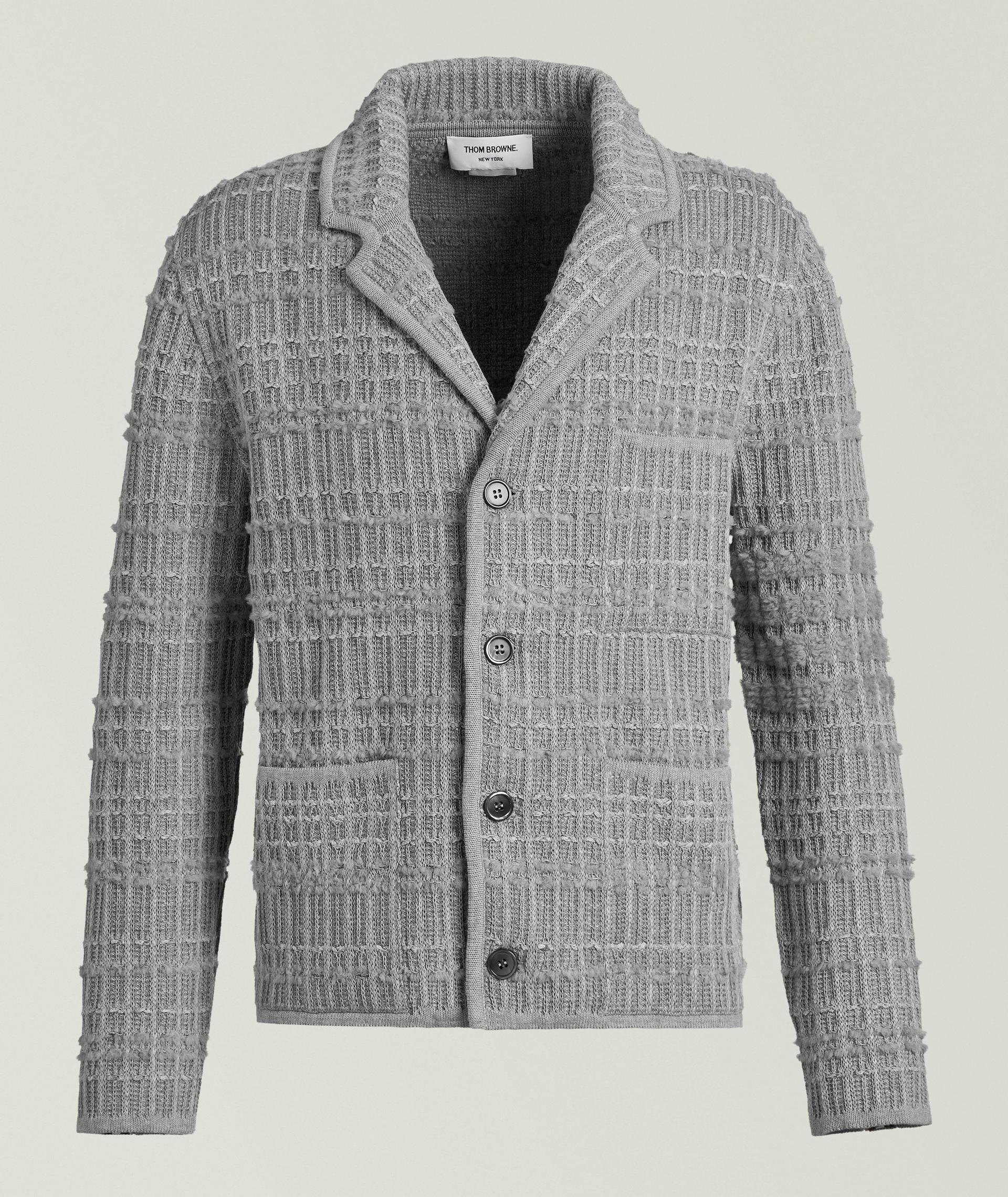 Seersucker Knit Tweed Jacquard Cardigan  image 0