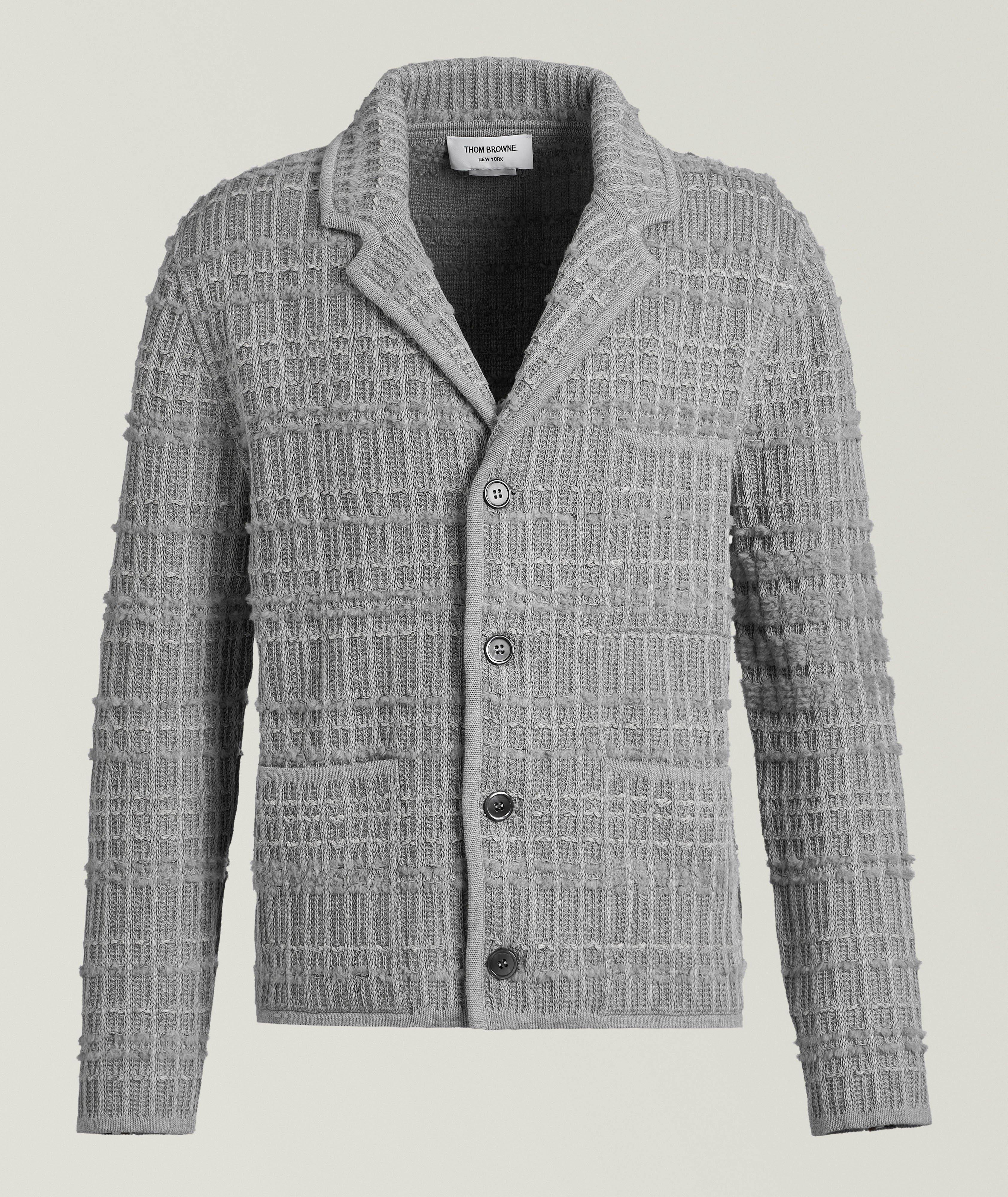 Seersucker Knit Tweed Jacquard Cardigan  image 0