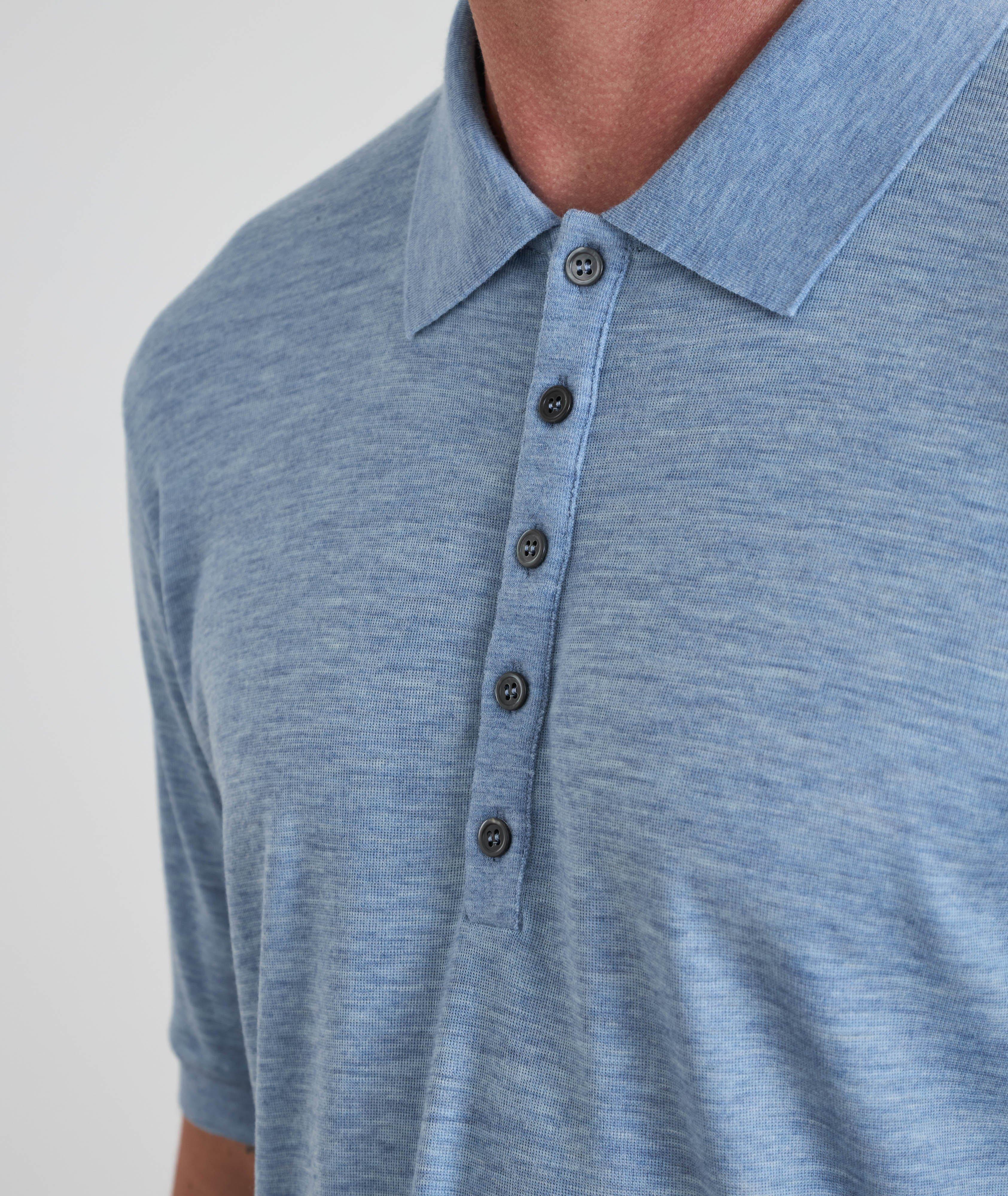 Polo en jersey de laine 4-Bar image 3