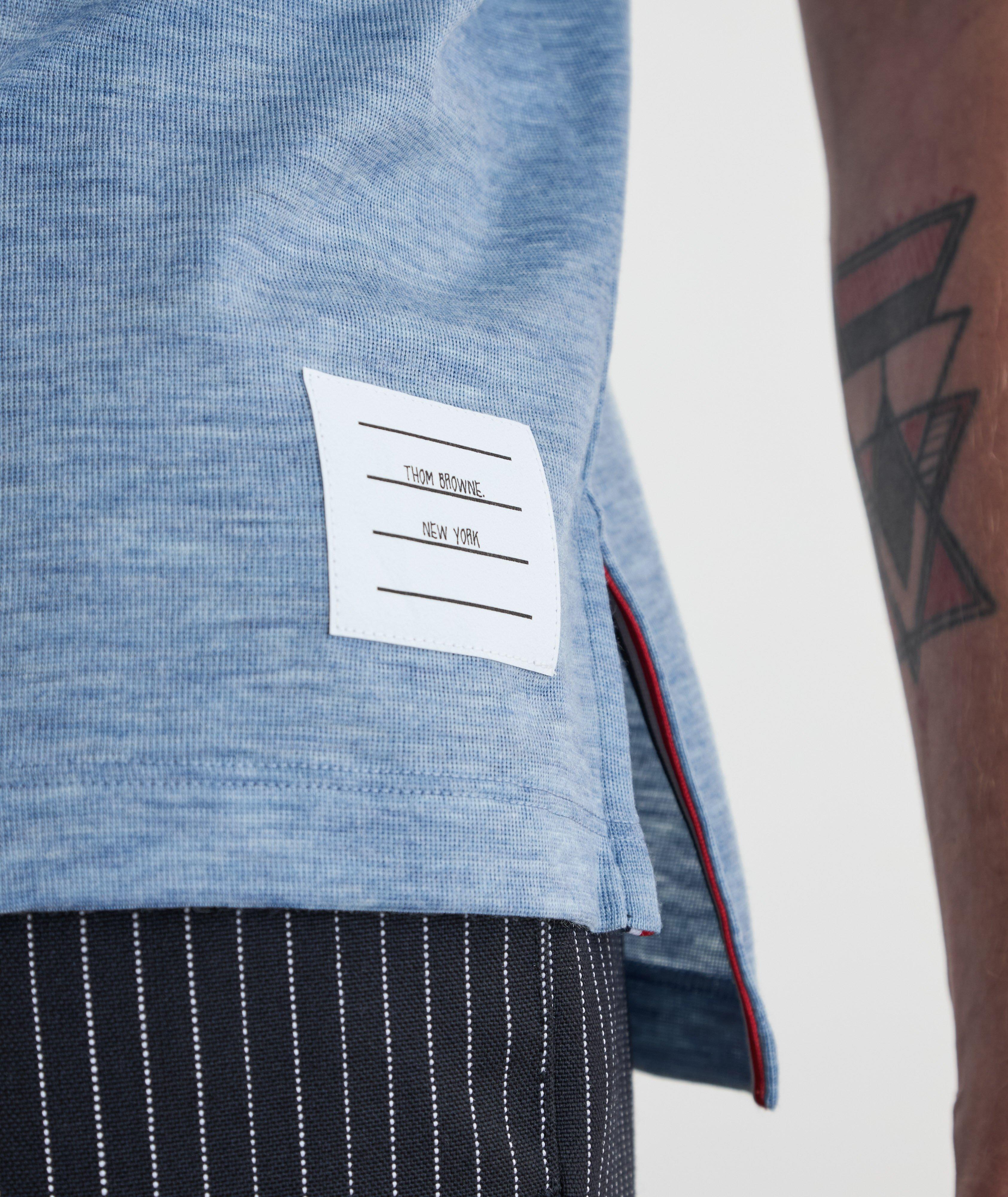 Polo en jersey de laine 4-Bar image 4
