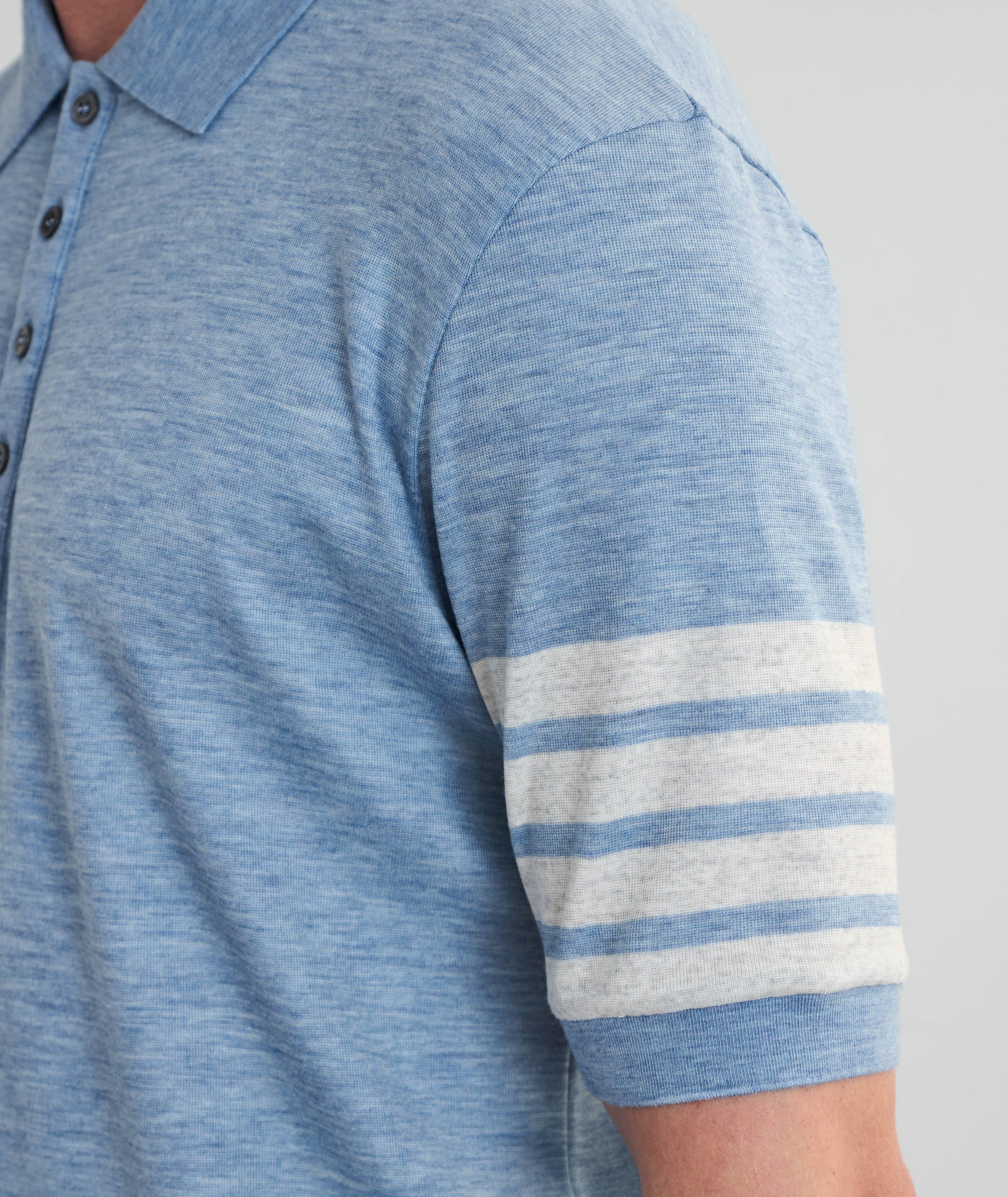 Polo en jersey de laine 4-Bar image 5
