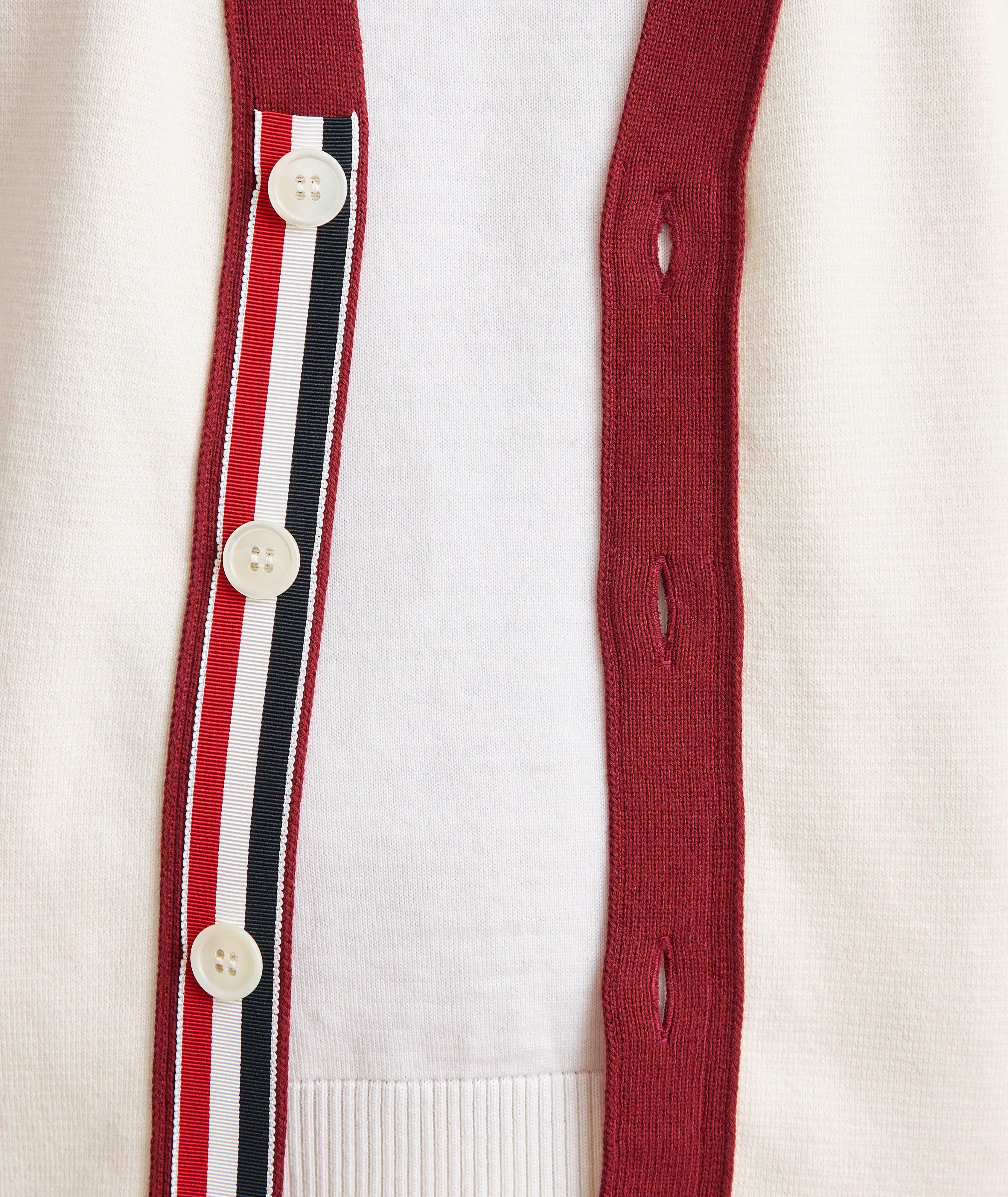 Cardigan en coton à quatre bandes image 3