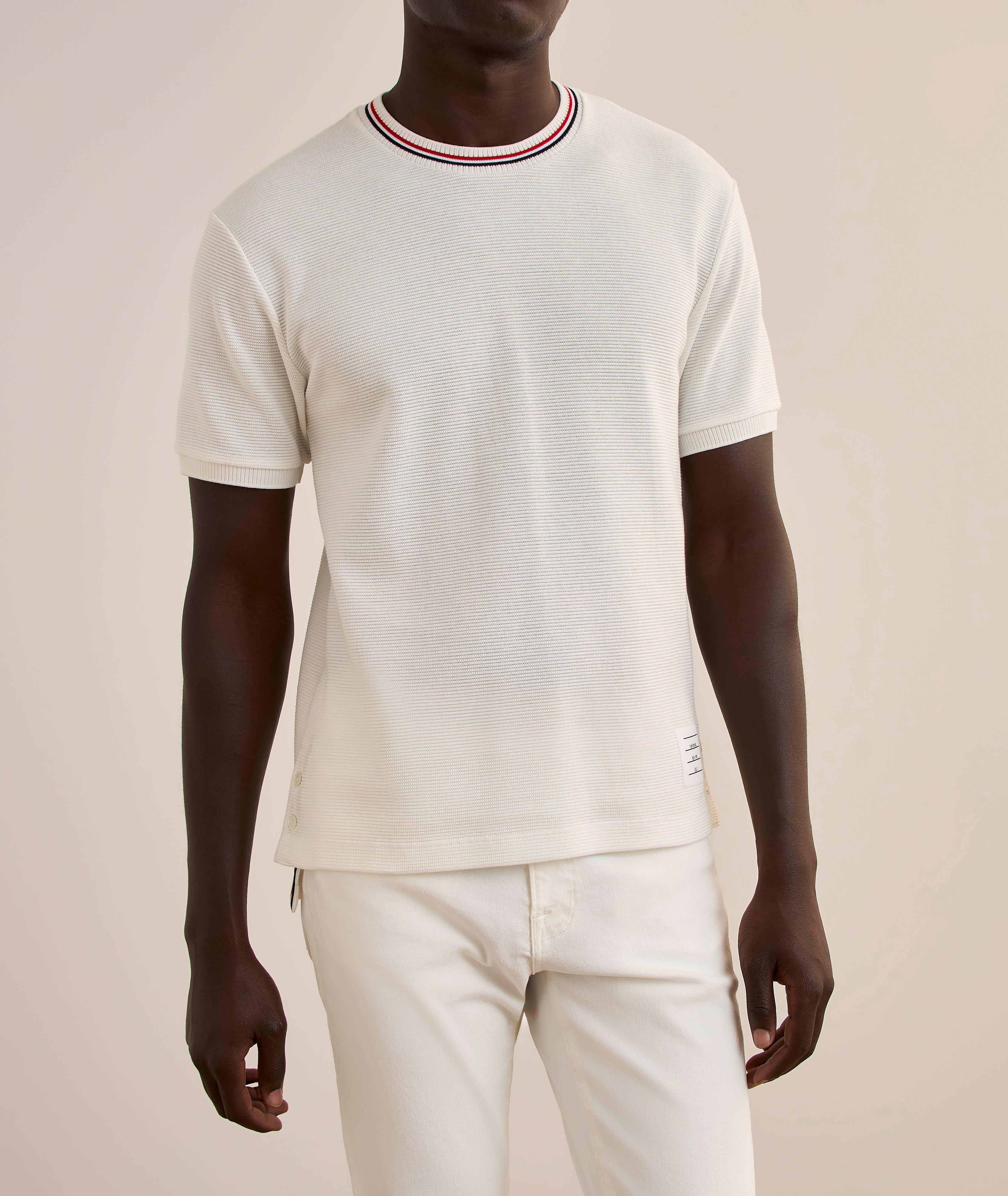T-shirt en tricot gaufré de coton image 1