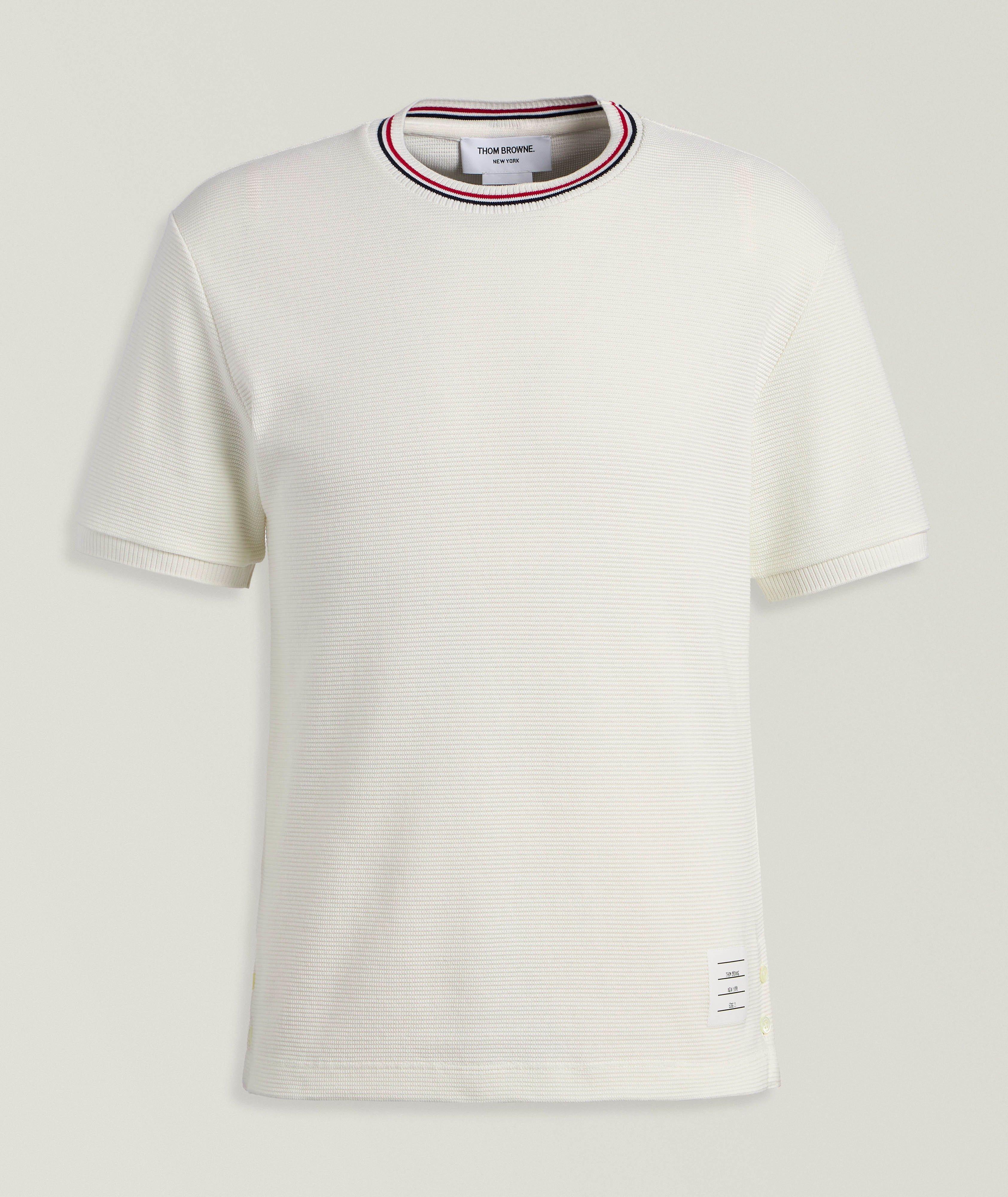 T-shirt en tricot gaufré de coton image 0