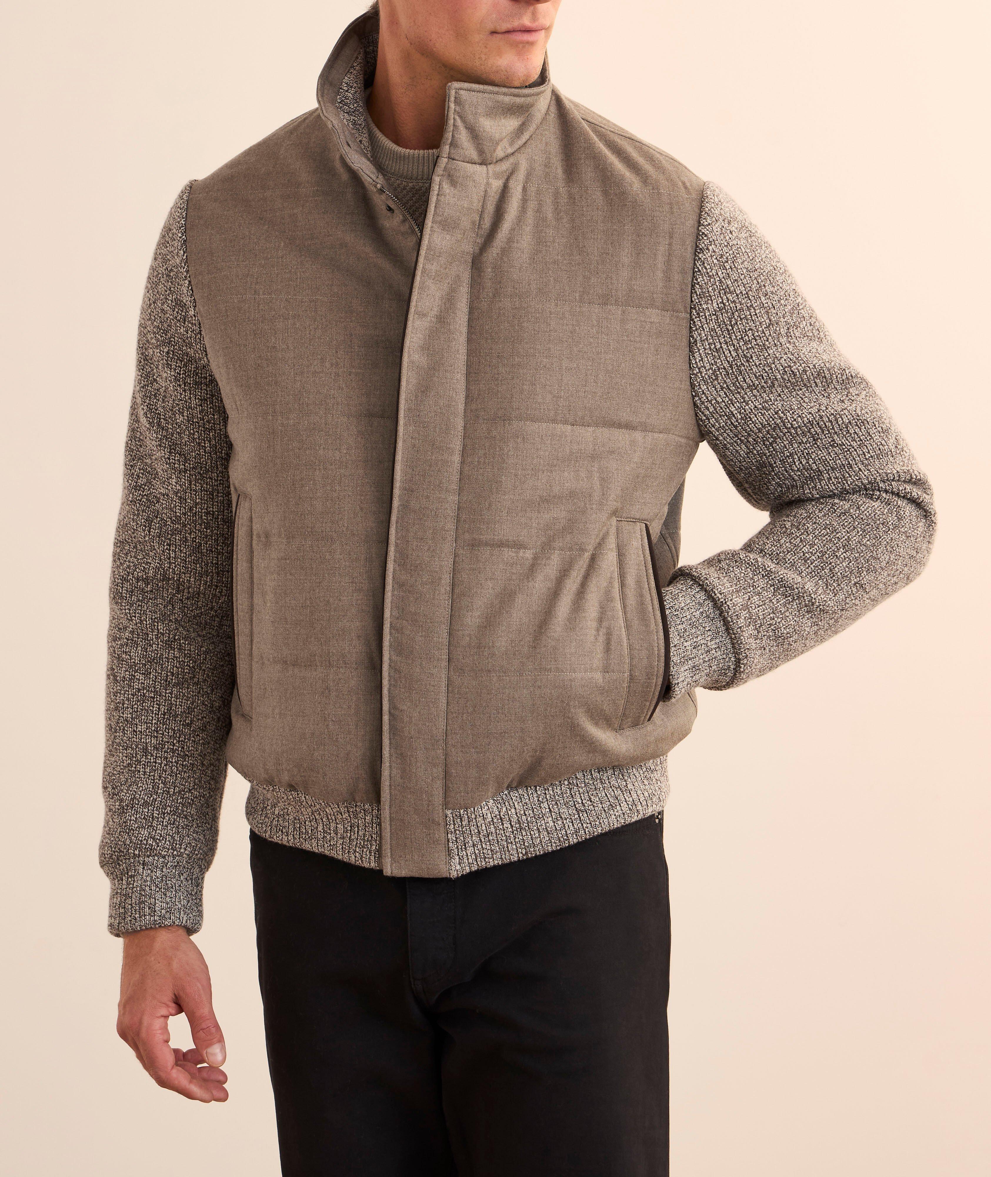 Blouson hybride en mélange de laine image 1