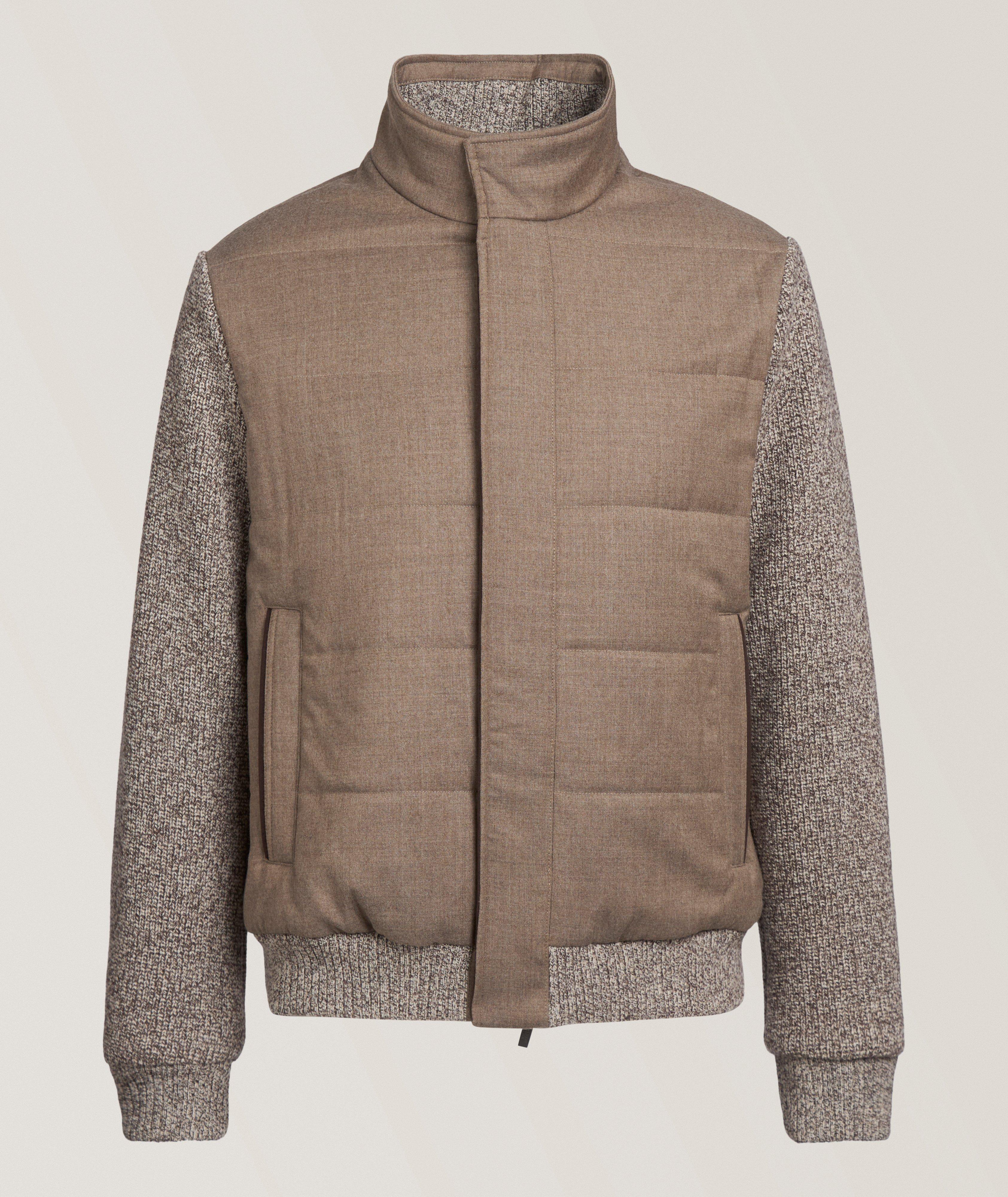 Blouson hybride en mélange de laine image 0