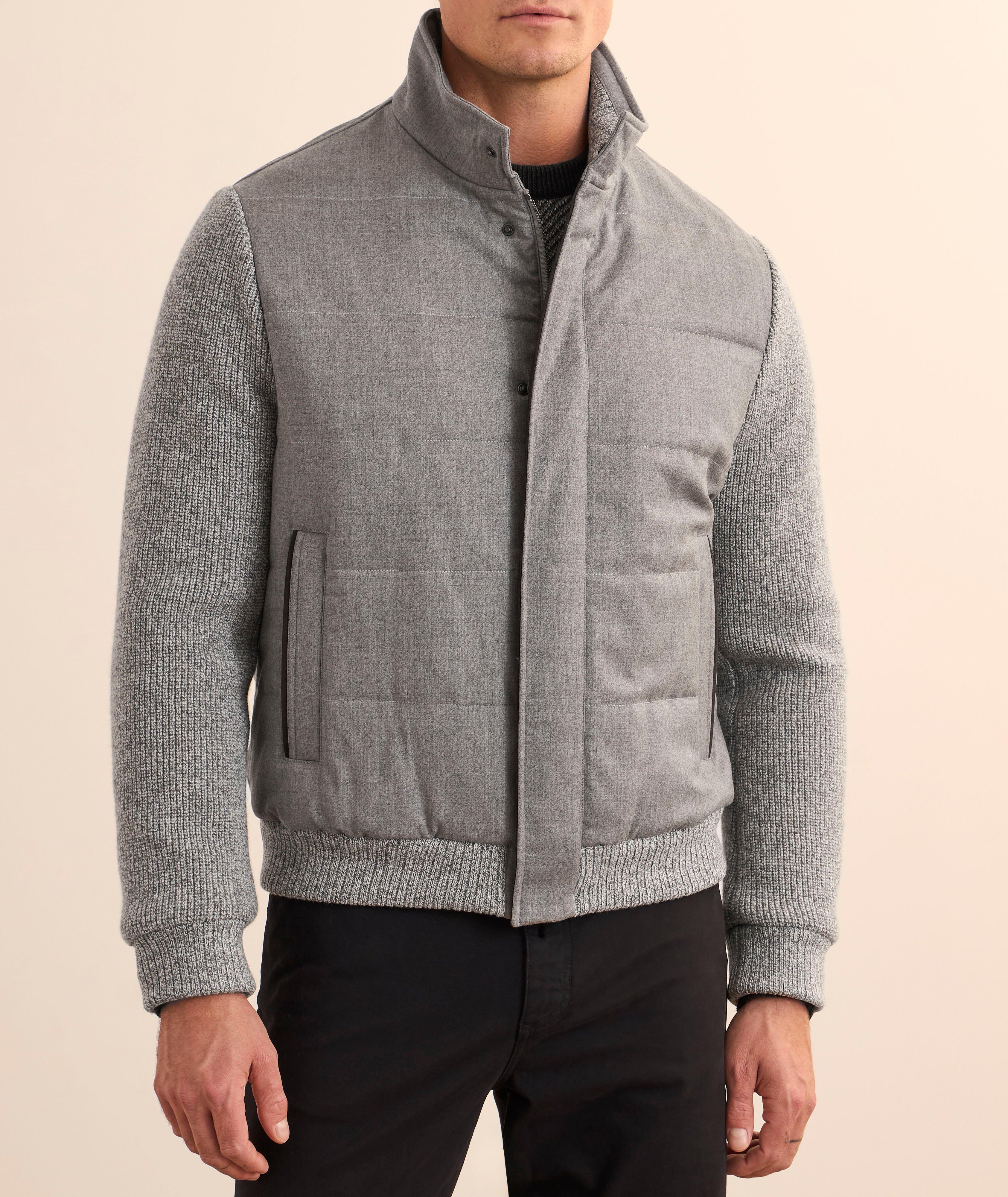 Blouson hybride en mélange de laine image 1