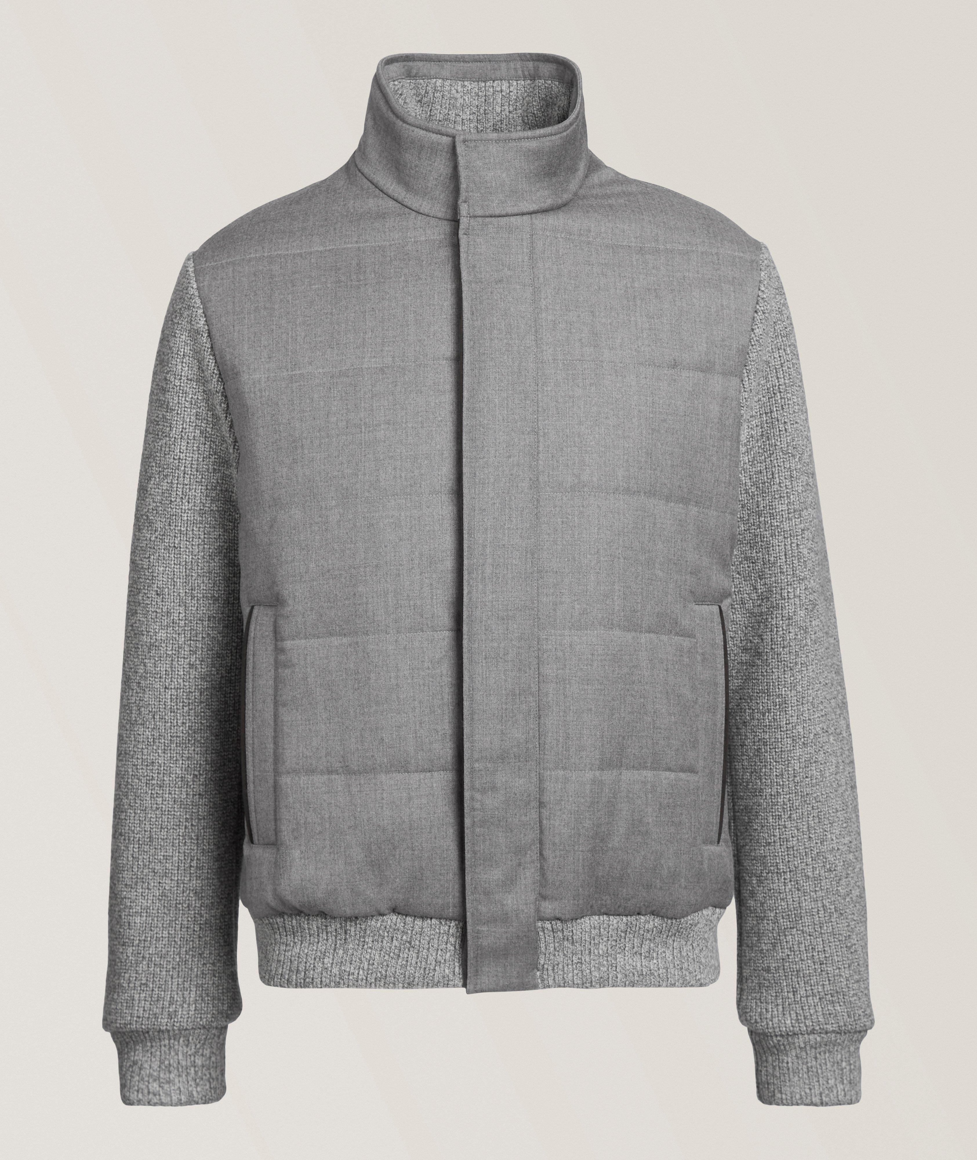 Blouson hybride en mélange de laine image 0