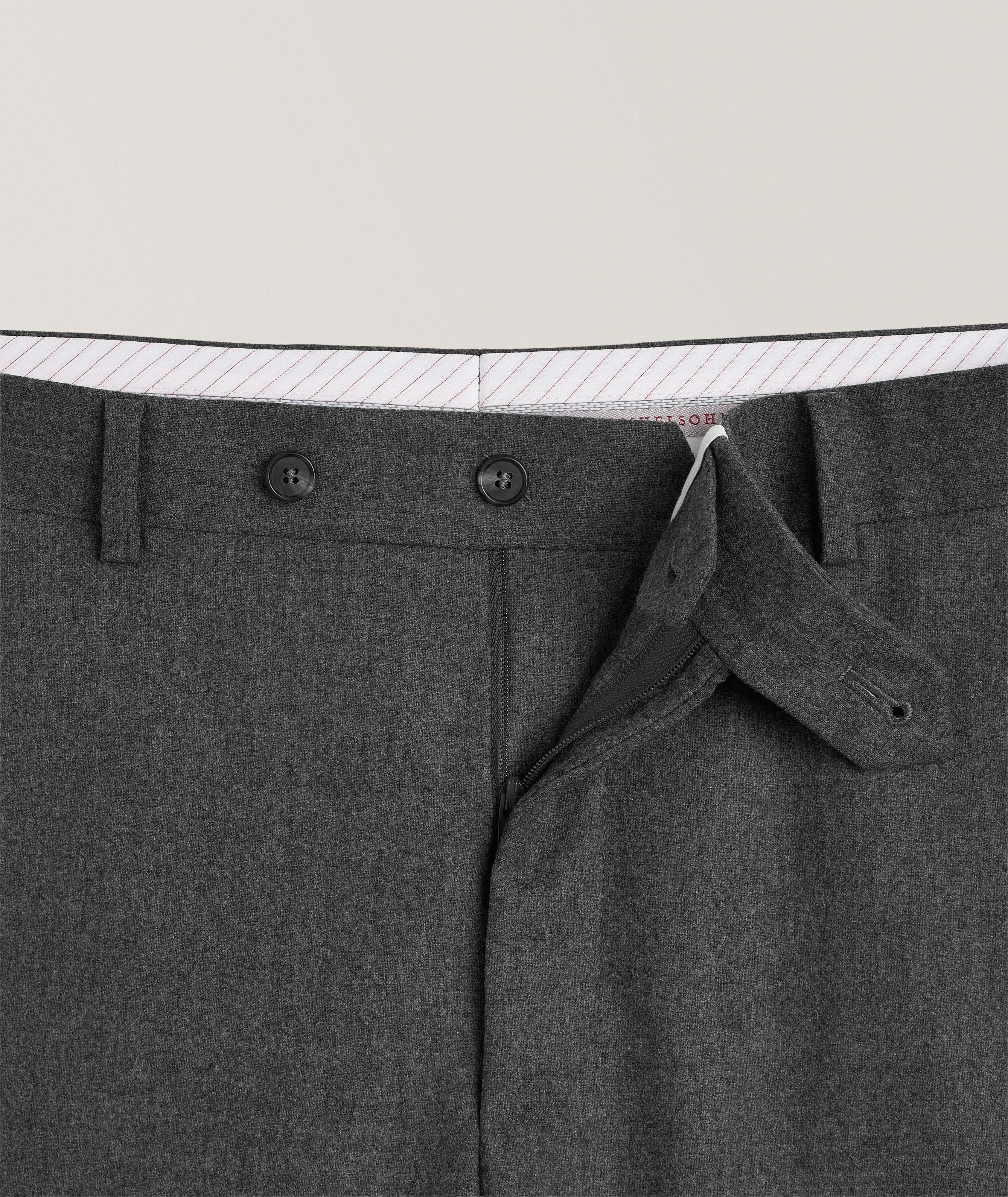 Pantalon habillé en flanelle de laine extensible image 4