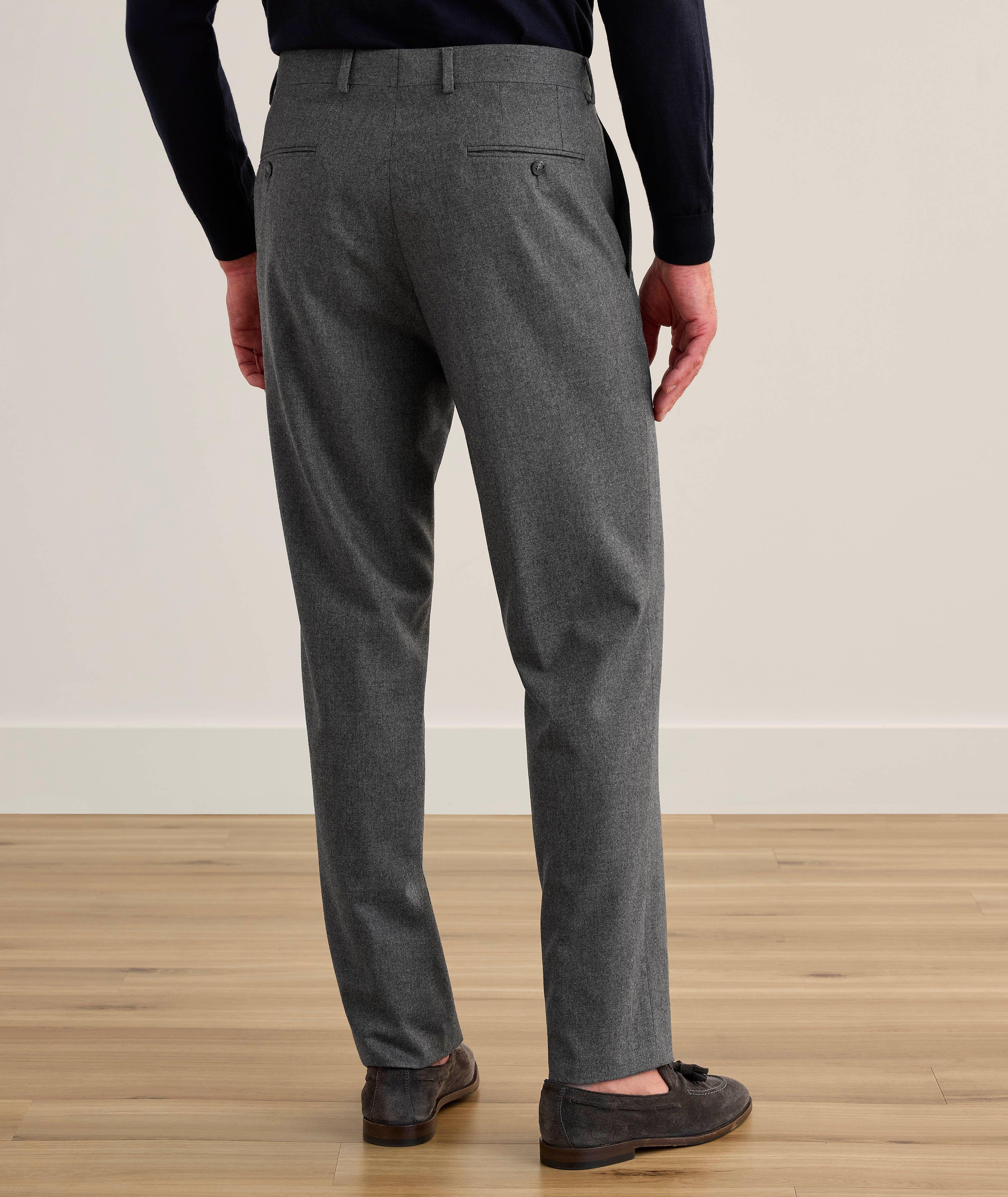 Pantalon habillé en flanelle de laine extensible image 2