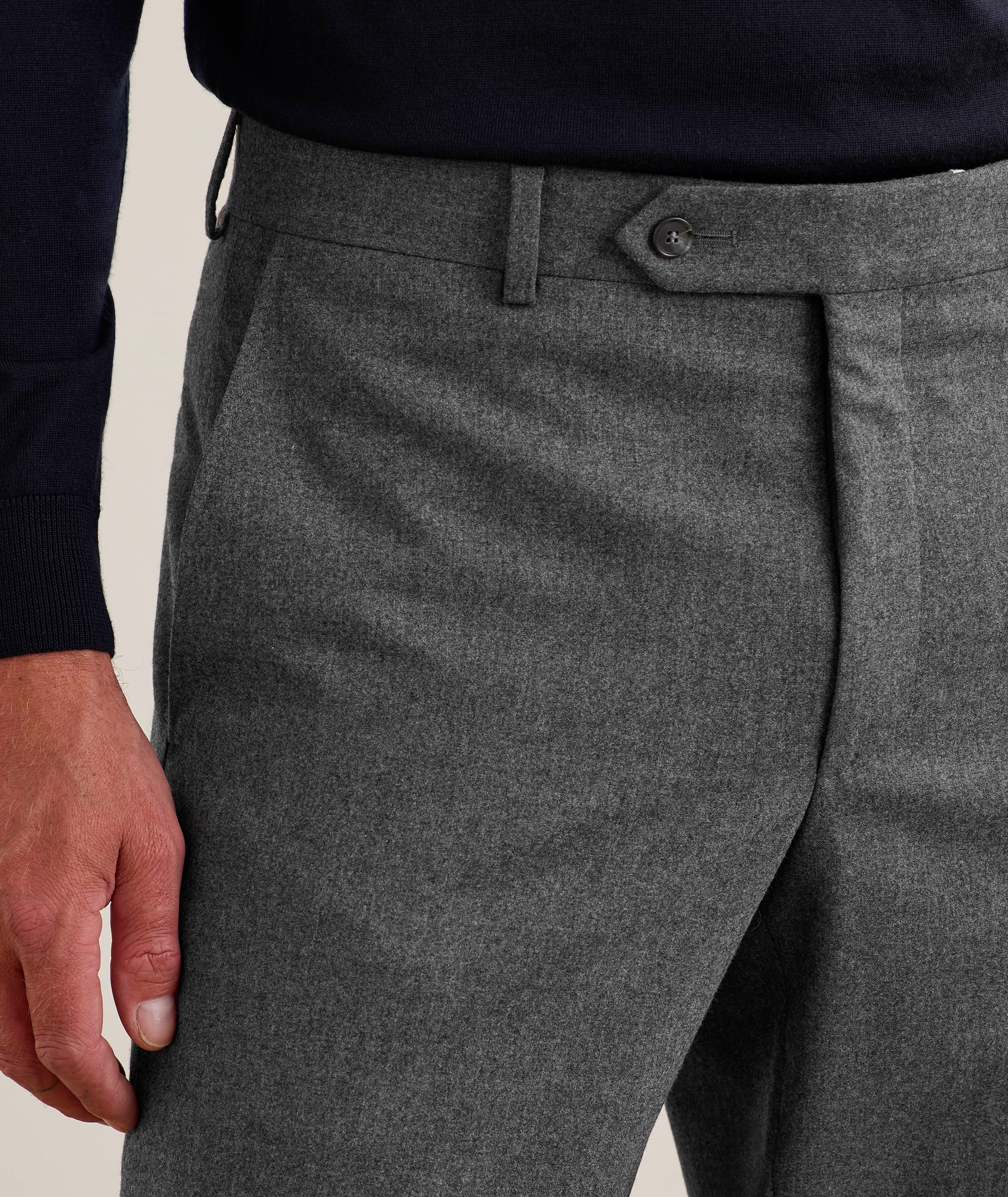 Pantalon habillé en flanelle de laine extensible image 3