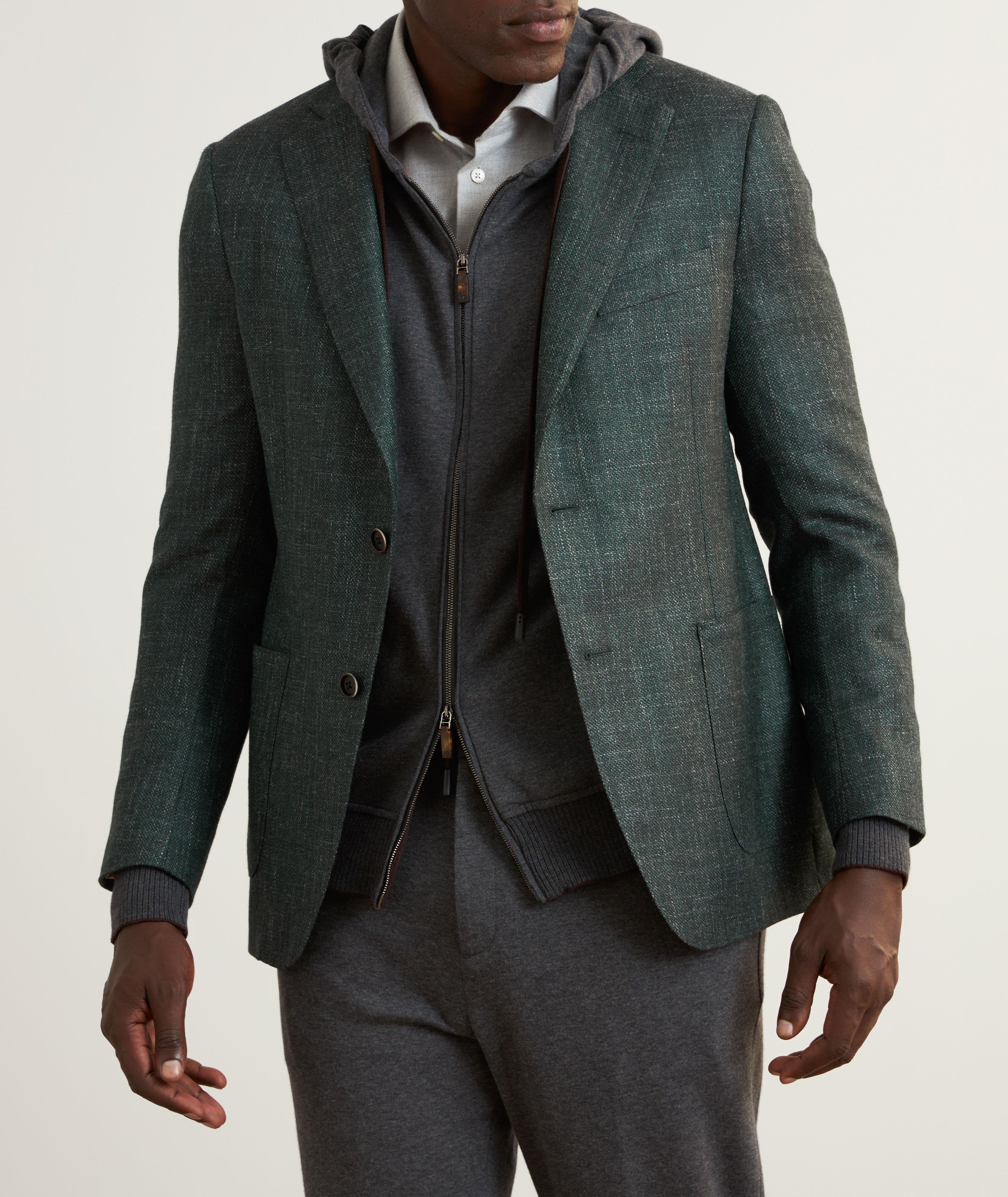 Mélange Wool-Silk-Linen Sport Jacket image 1