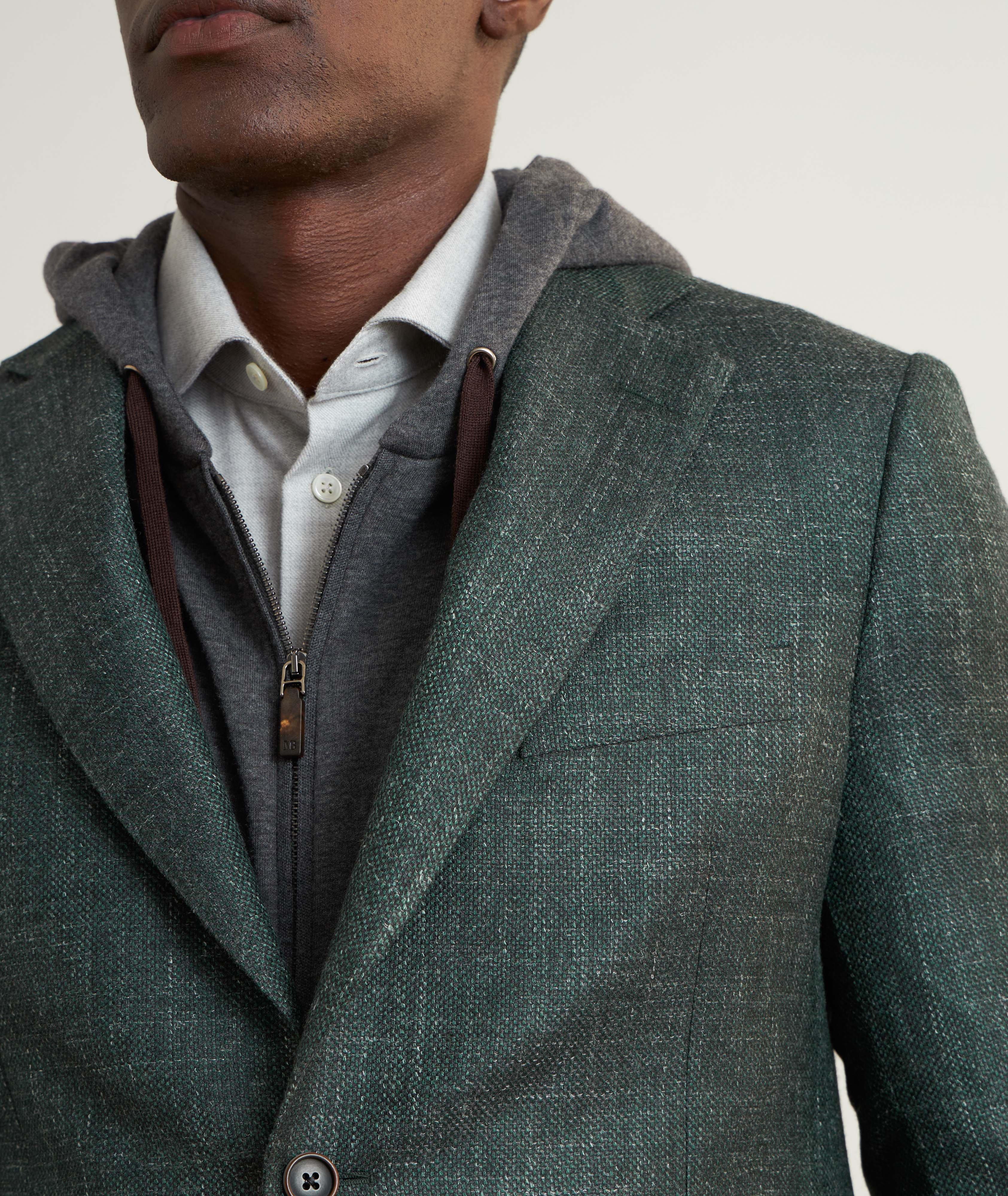 Mélange Wool-Silk-Linen Sport Jacket image 3