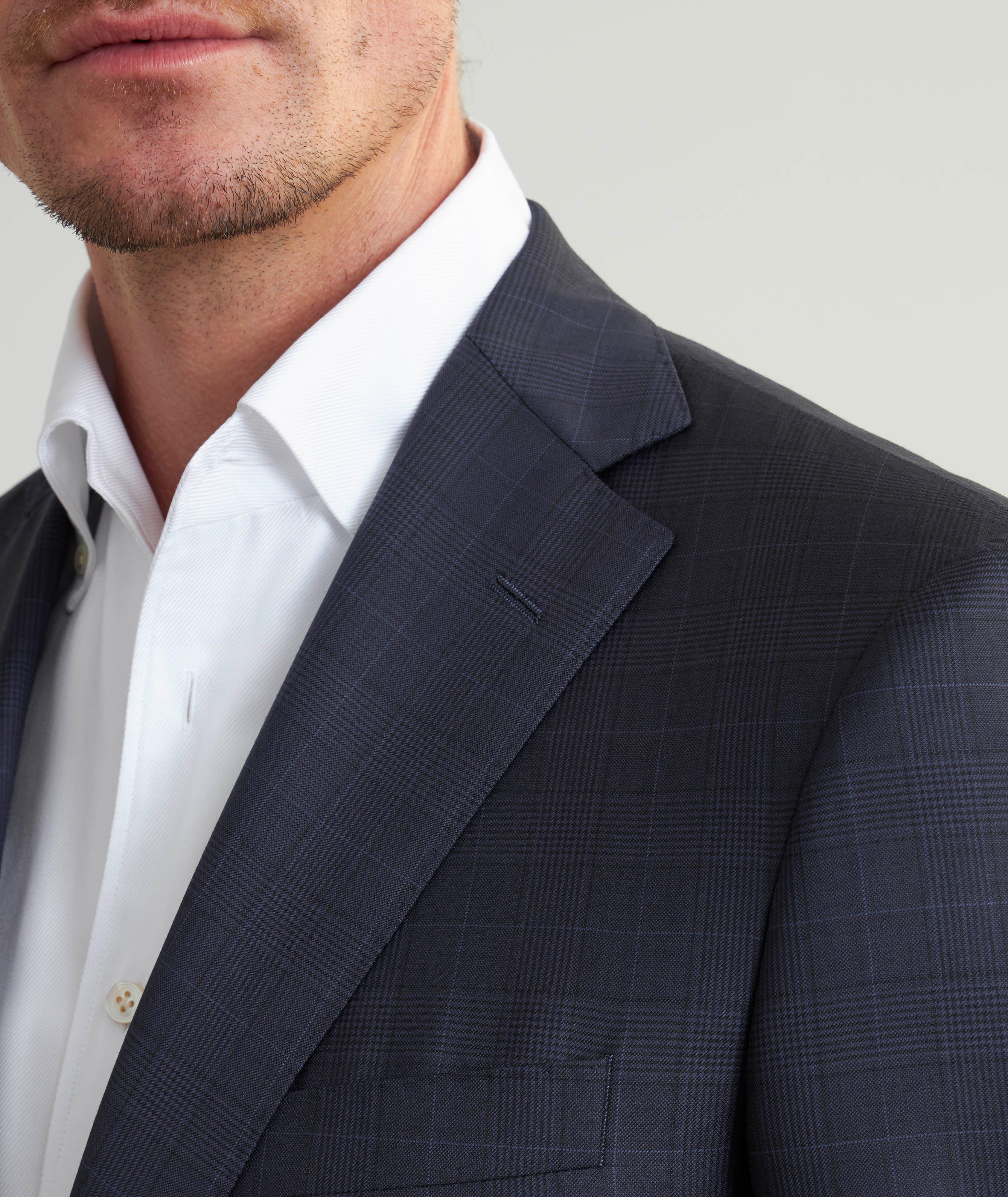 Cosmo Tonal Plaid Wool Suit  image 3