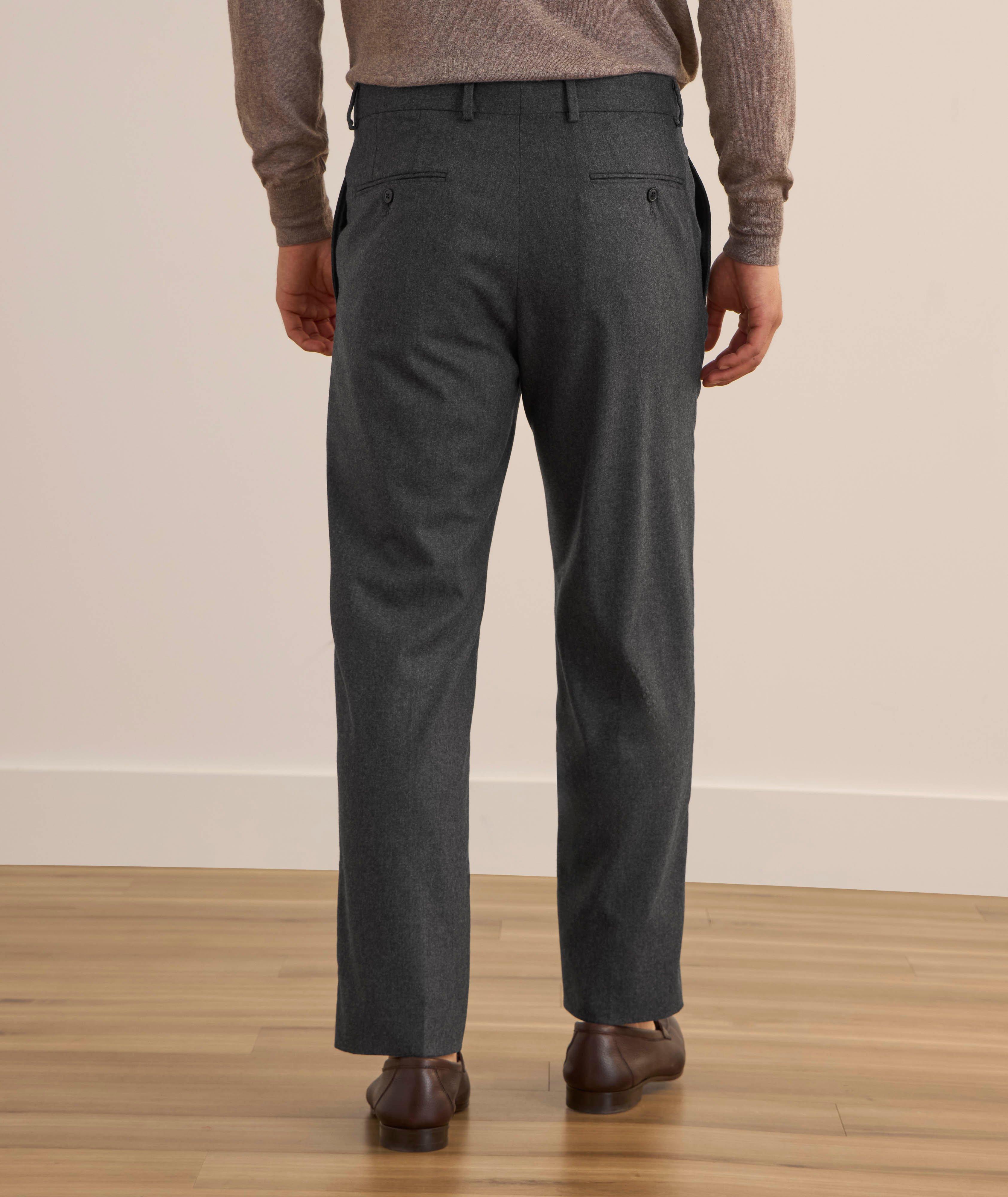 Pantalon habillé V-62 en flanelle de laine extensible image 2