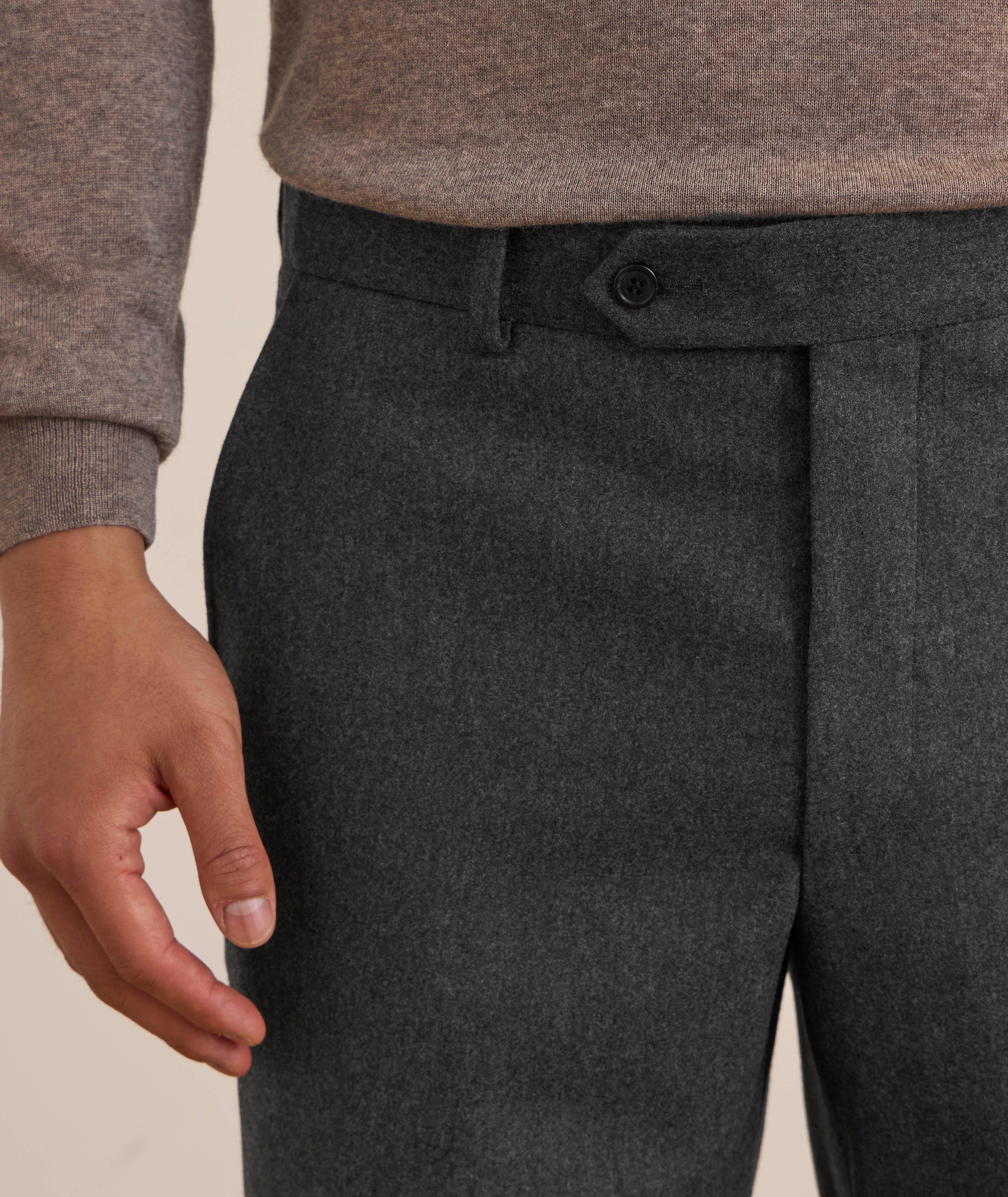 Pantalon habillé V-62 en flanelle de laine extensible image 3