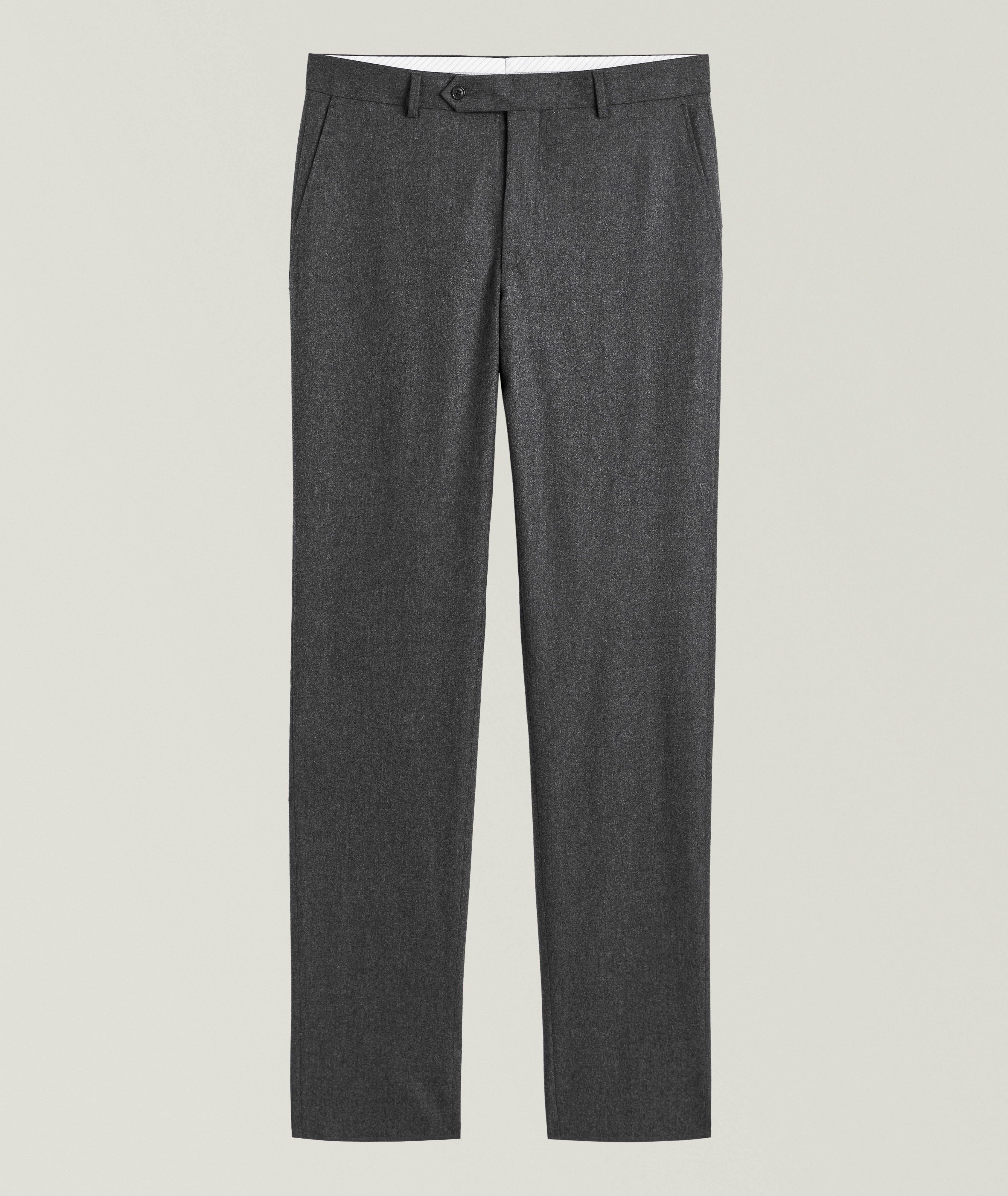 Pantalon habillé V-62 en flanelle de laine extensible image 0