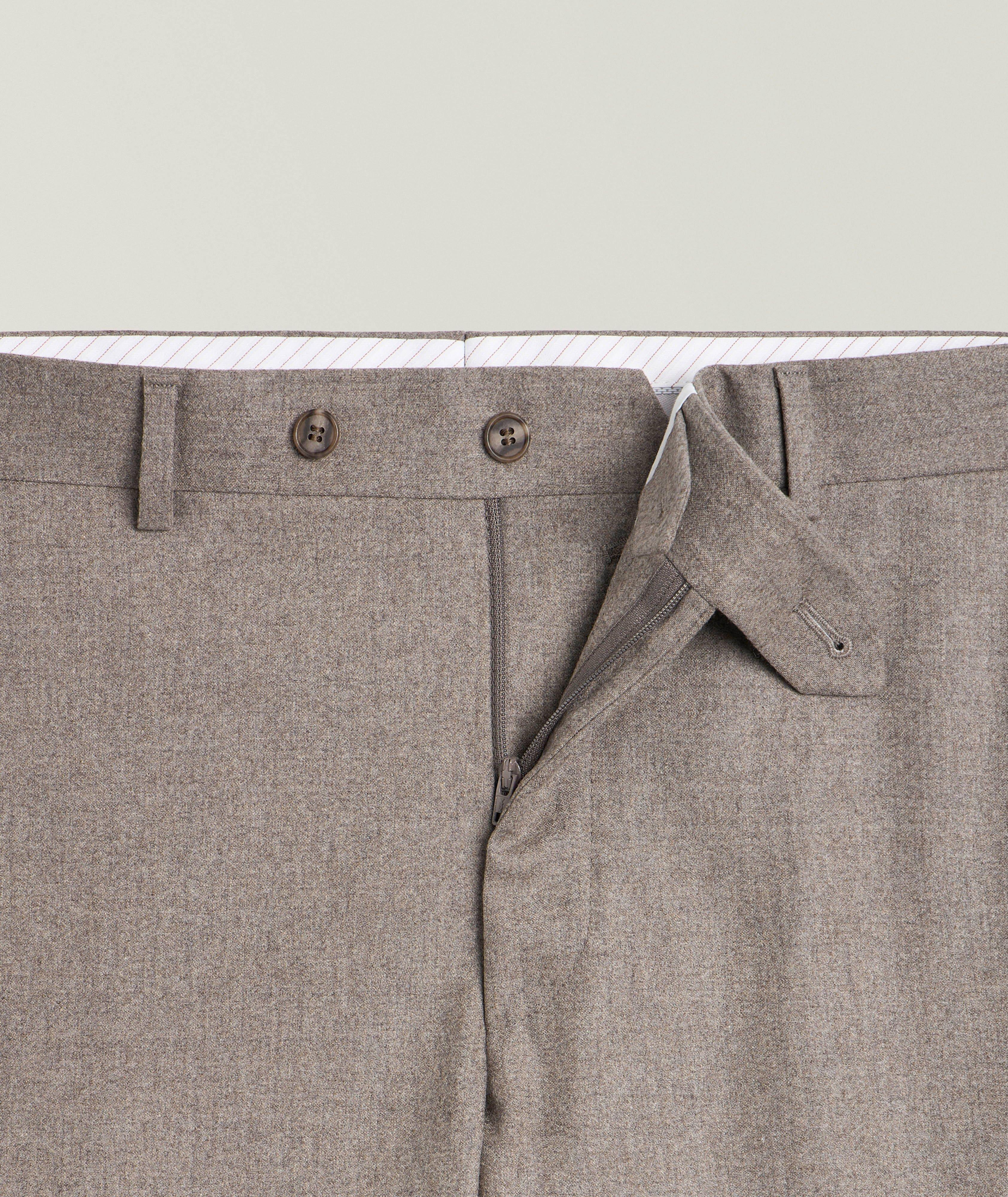 Brushed Stretch-Wool Flannel Dress Pants image 1