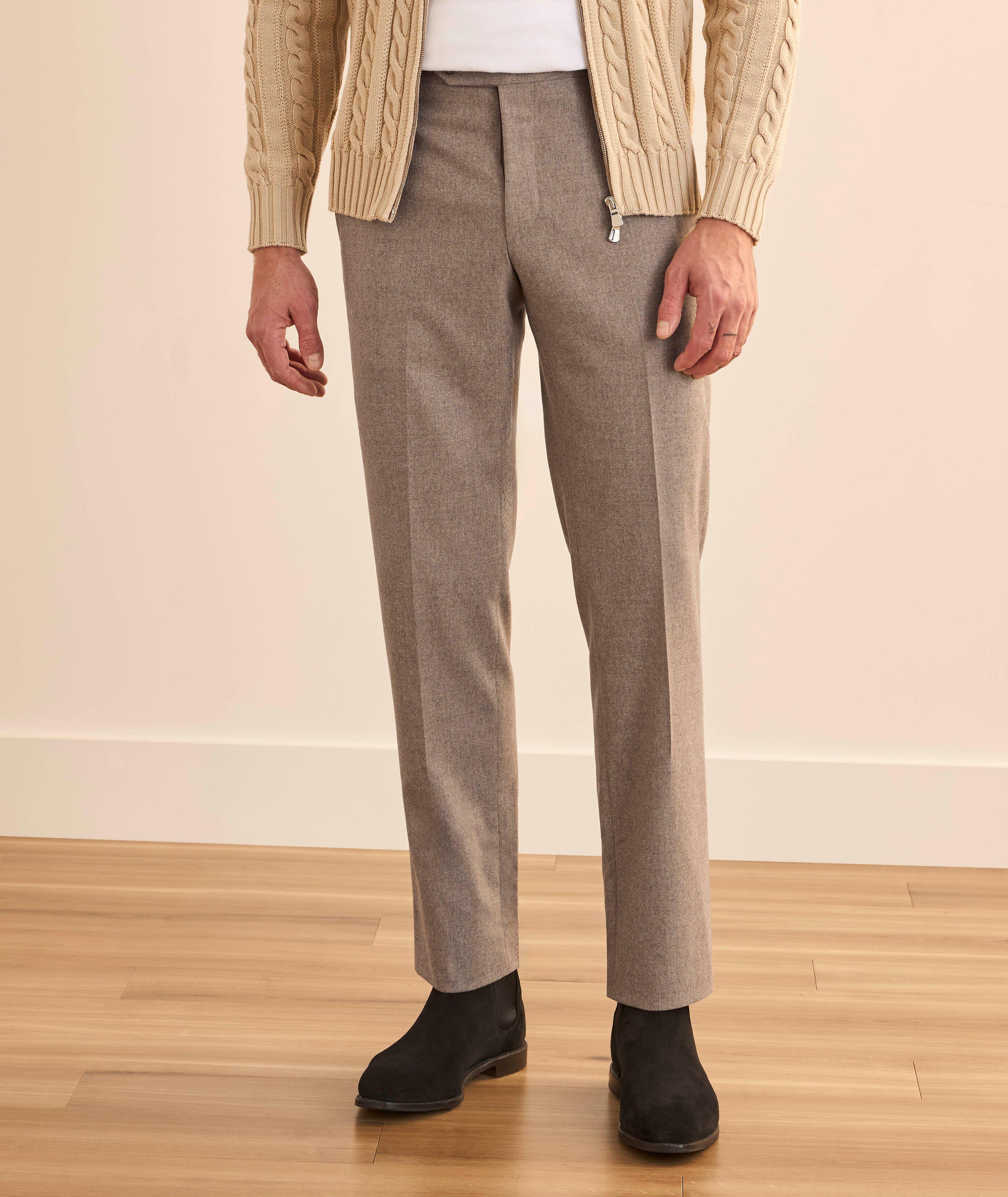 Brushed Stretch-Wool Flannel Dress Pants image 1