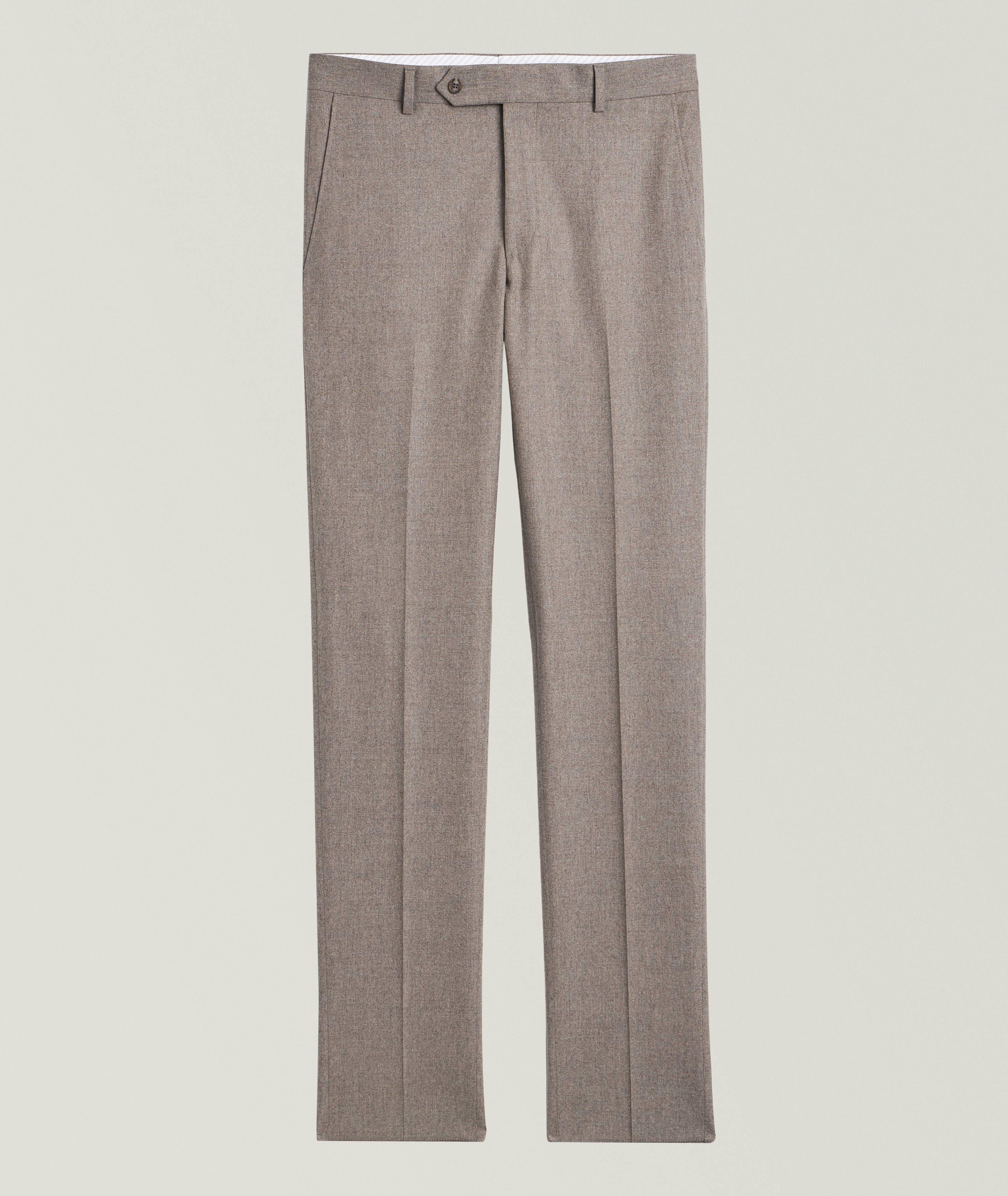 Brushed Stretch-Wool Flannel Dress Pants image 0