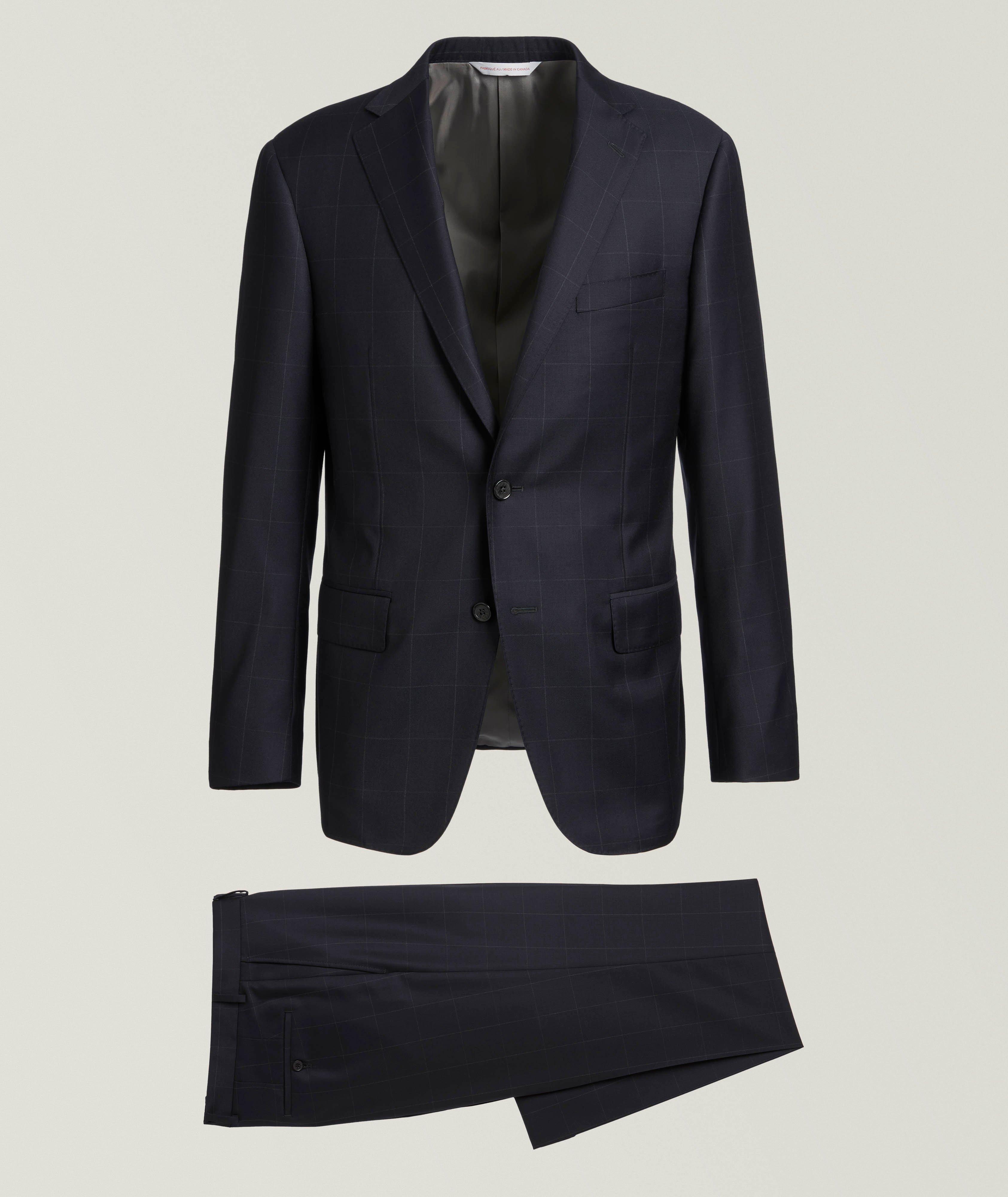 Cosmo Windowpane Check Wool Suit image 0