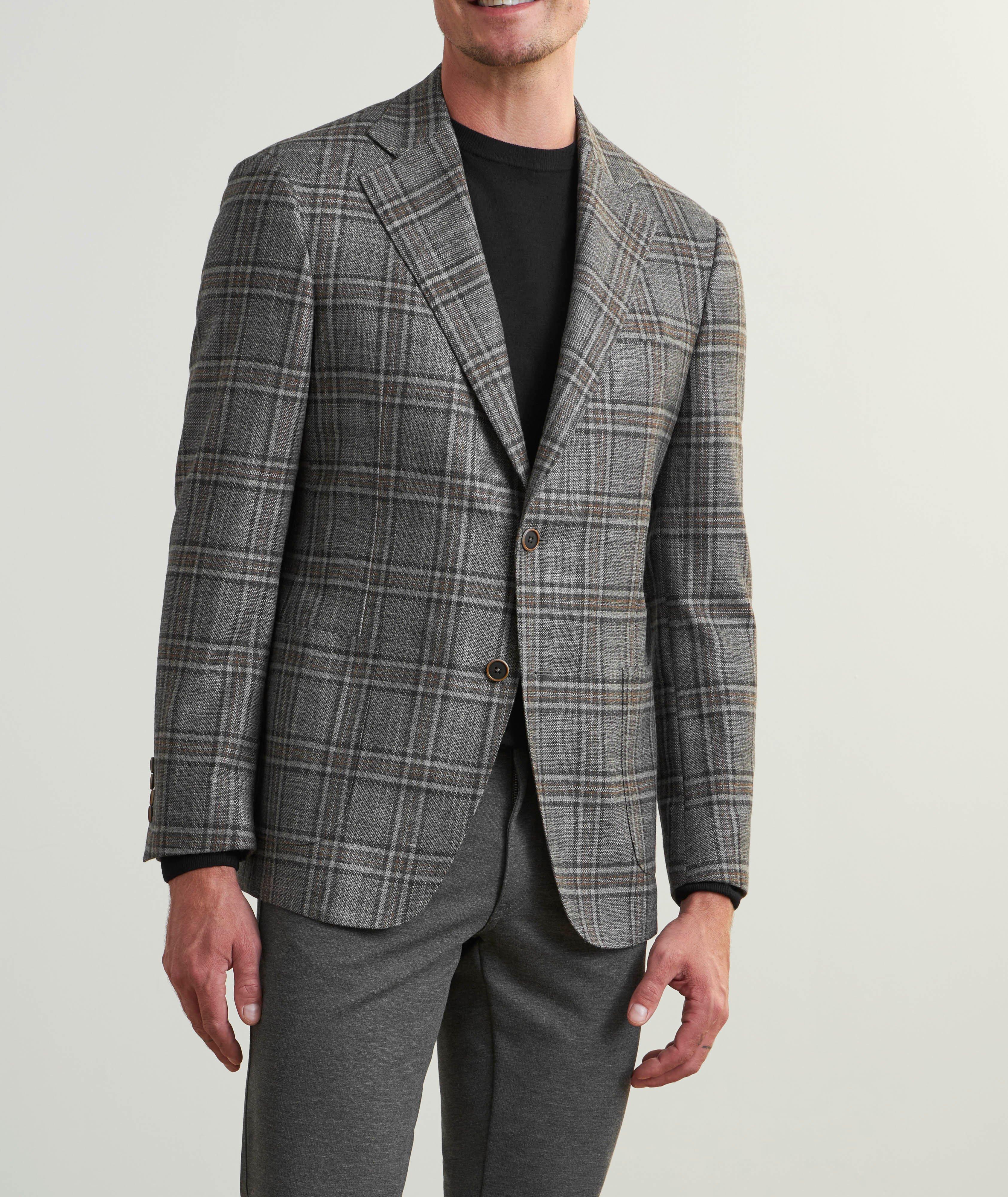 Plaid Wool-Silk-Cashmere Sport Jacket  image 1