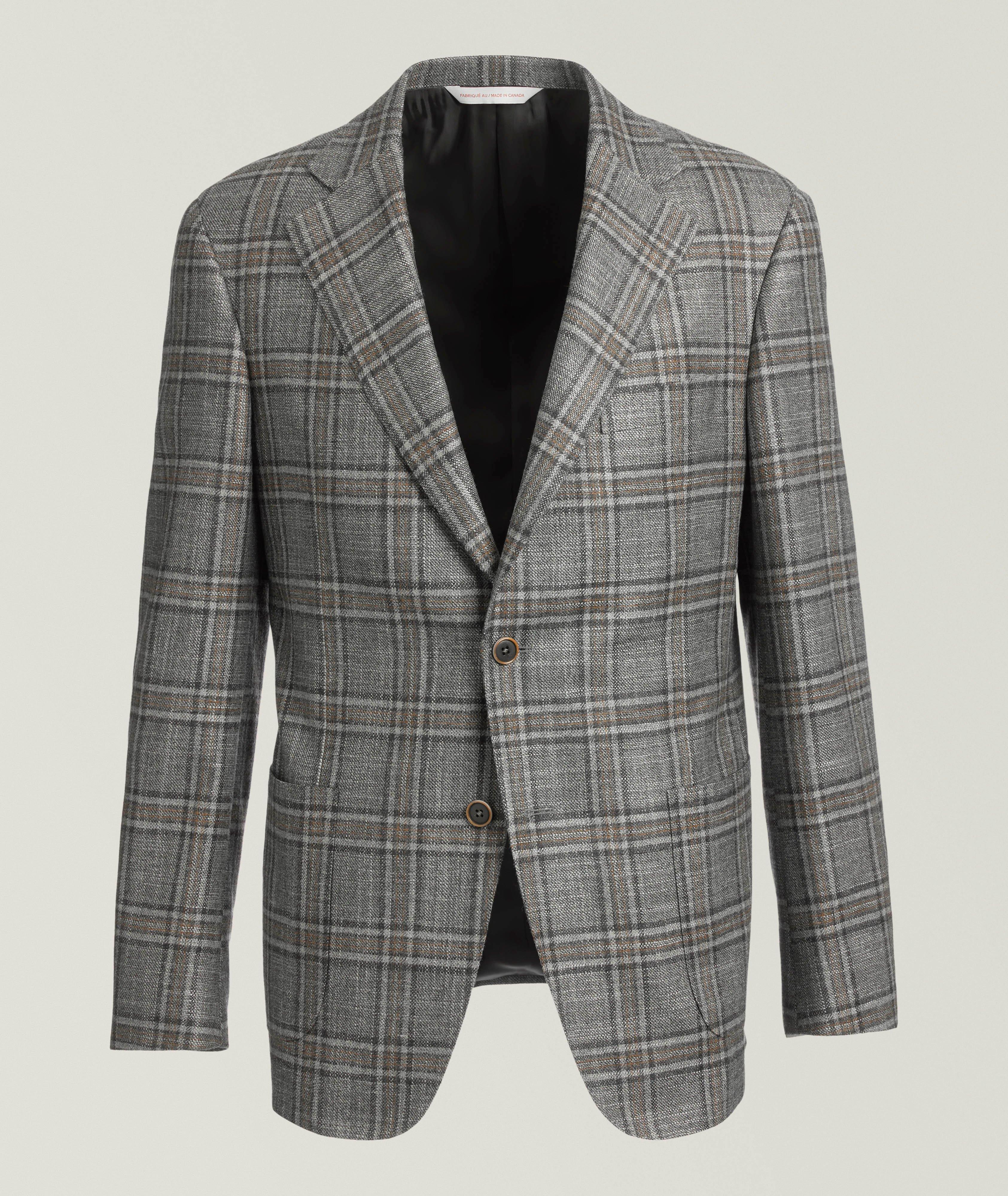 Plaid Wool-Silk-Cashmere Sport Jacket  image 0
