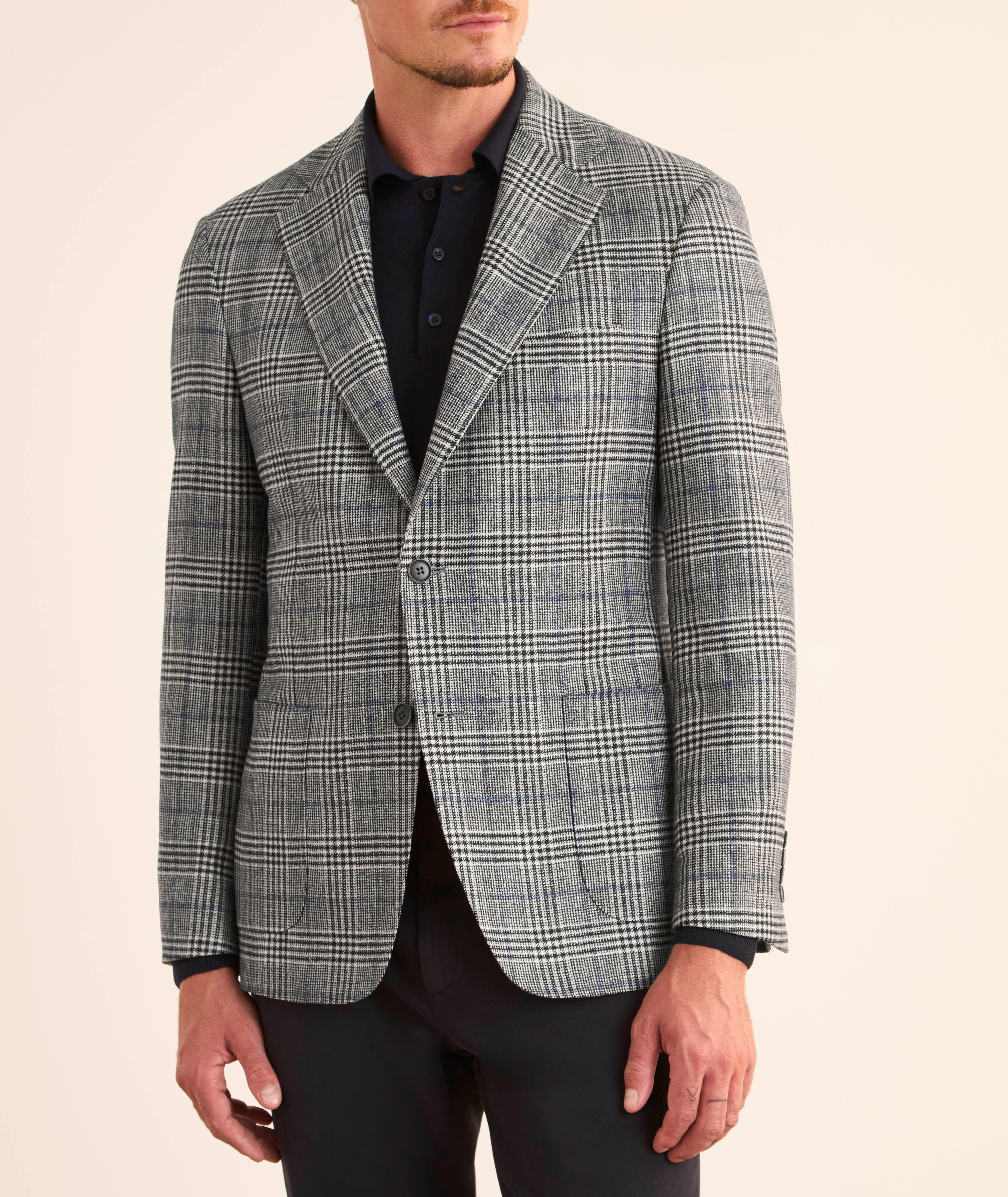 Plaid Wool-Silk-Cashmere Sport Jacket image 1