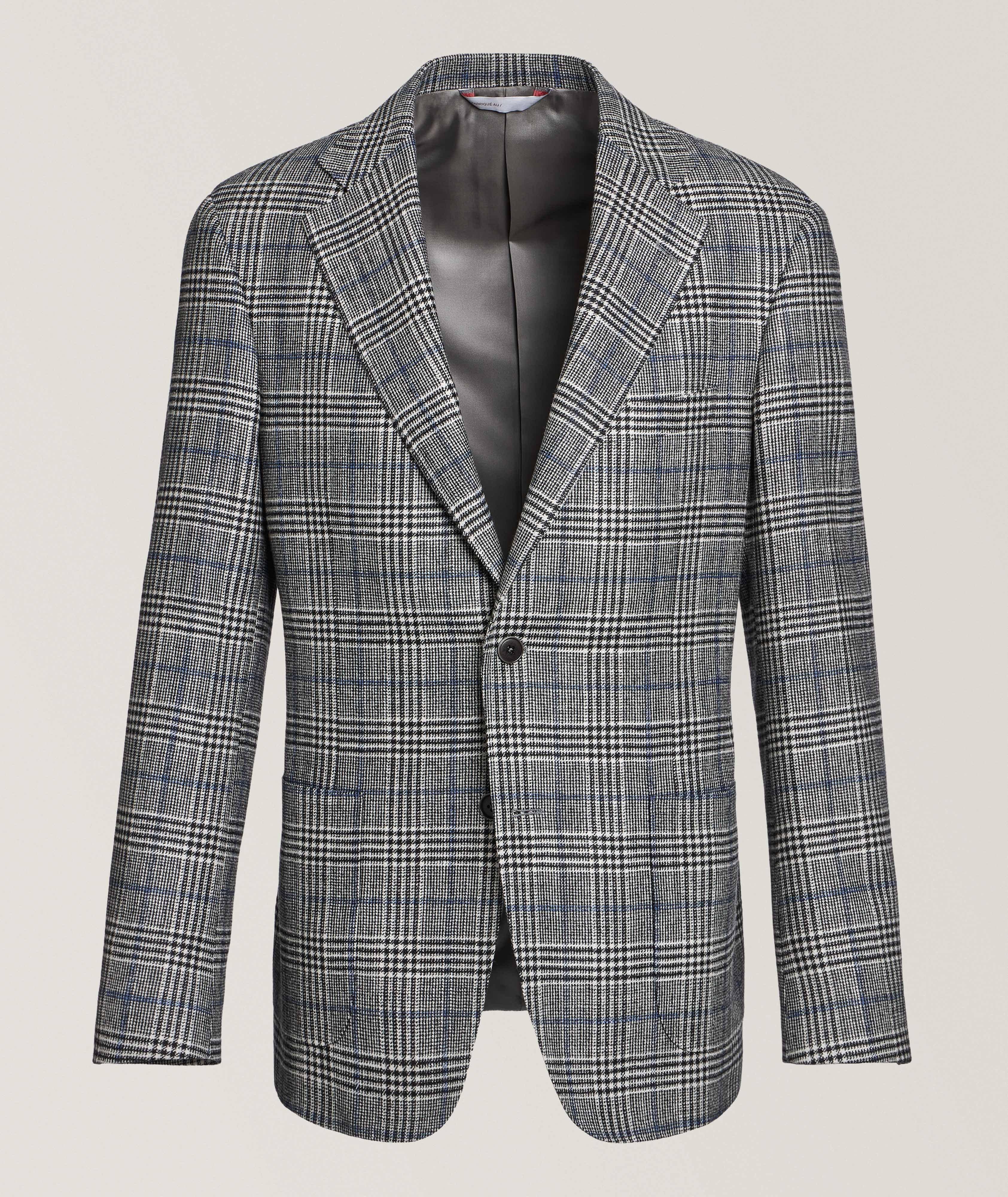 Plaid Wool-Silk-Cashmere Sport Jacket image 0