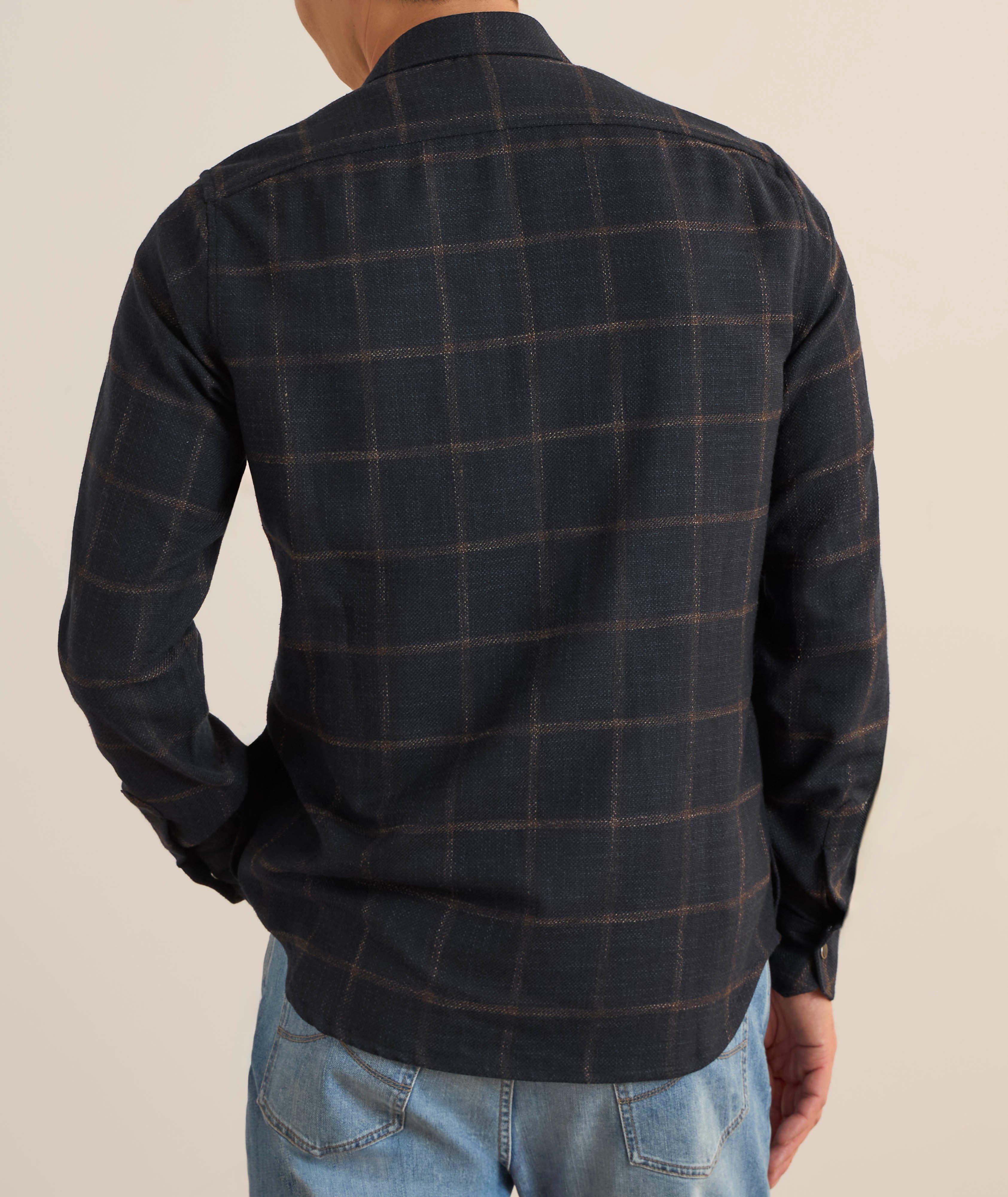 Windowpane Wool-Blend Overshirt image 2