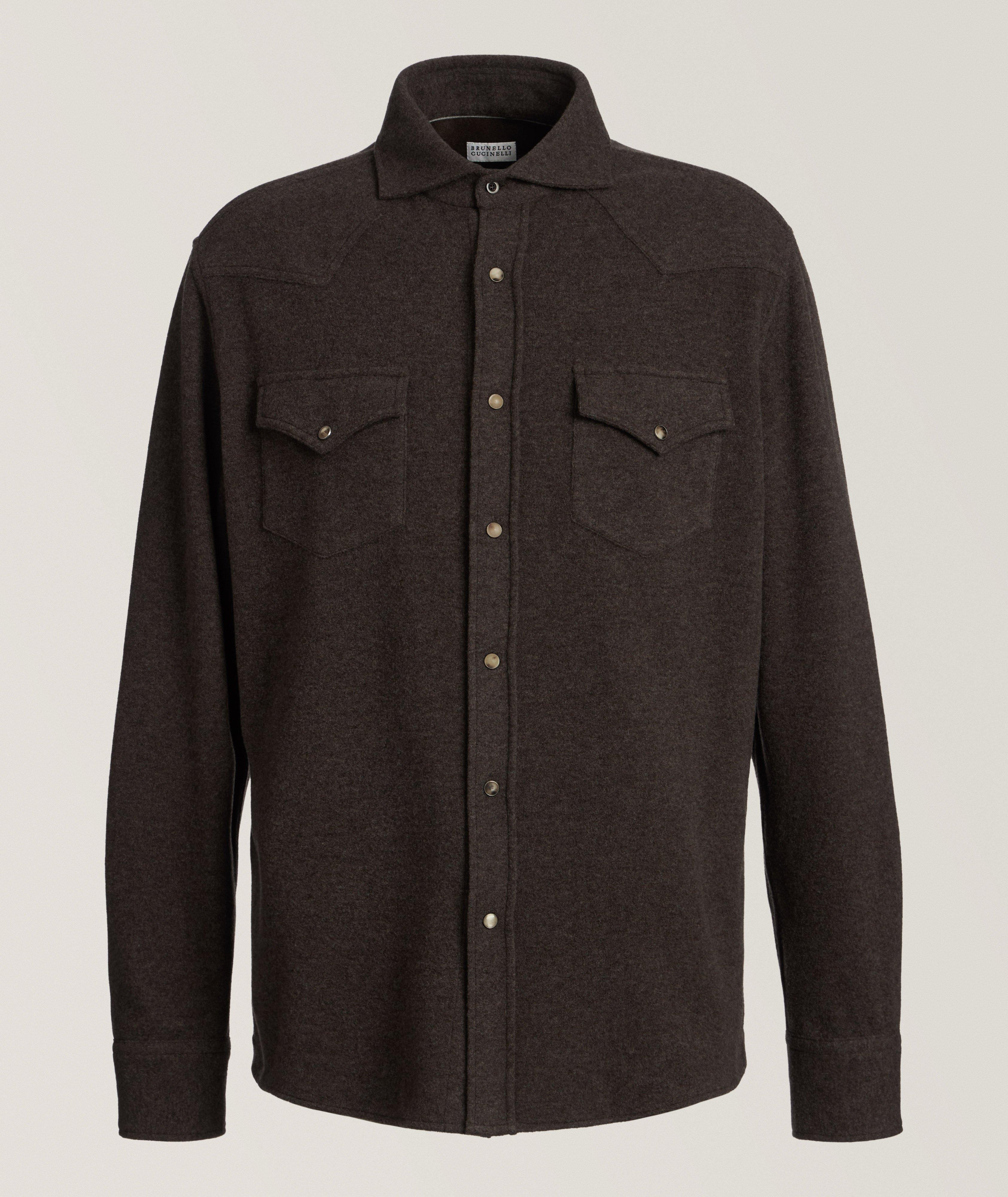 Easy-Fit Cashmere-Blend Western Overshirt image 0