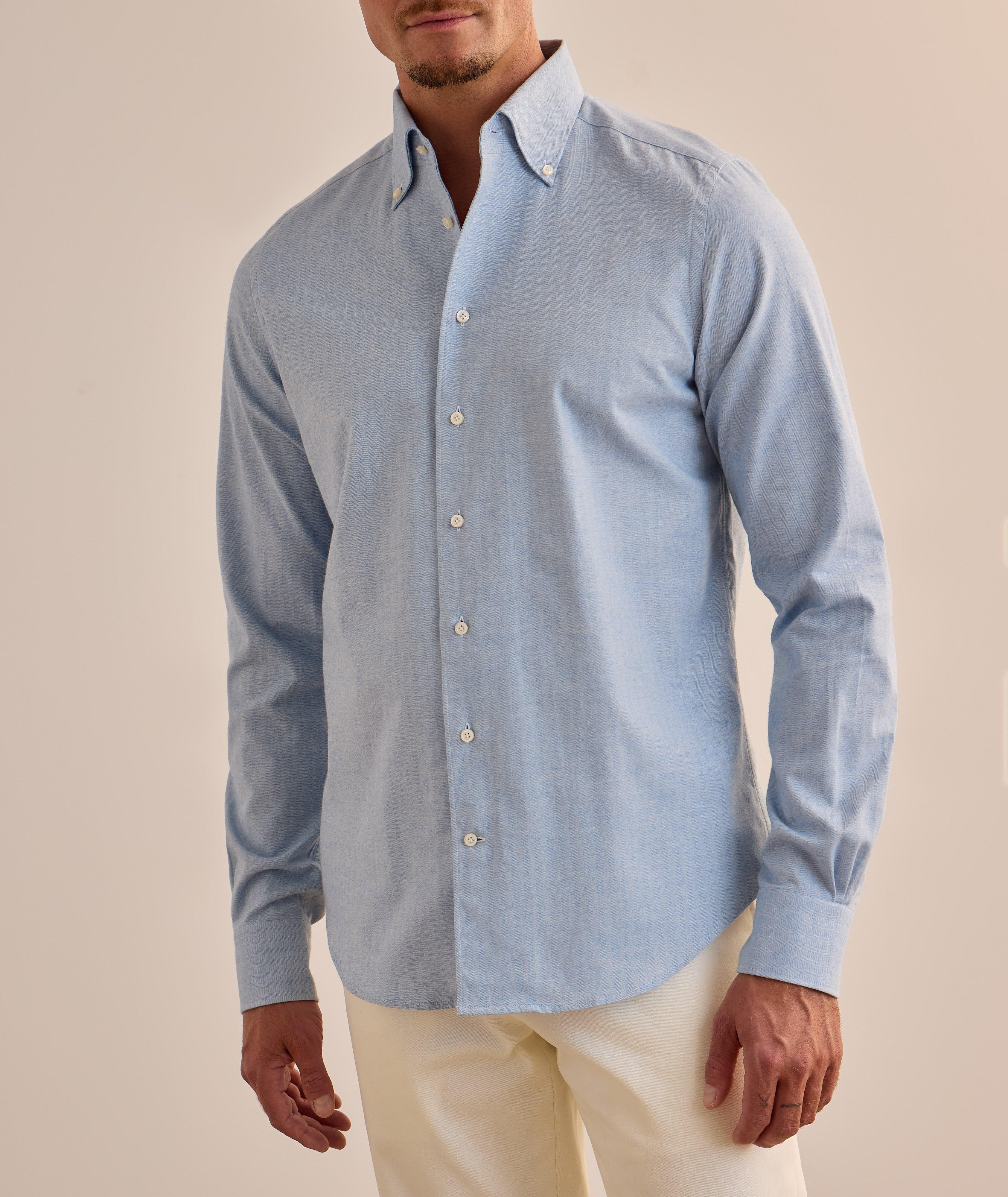 Chemise Bellagio en flanelle de coton à chevrons coupe classique image 2
