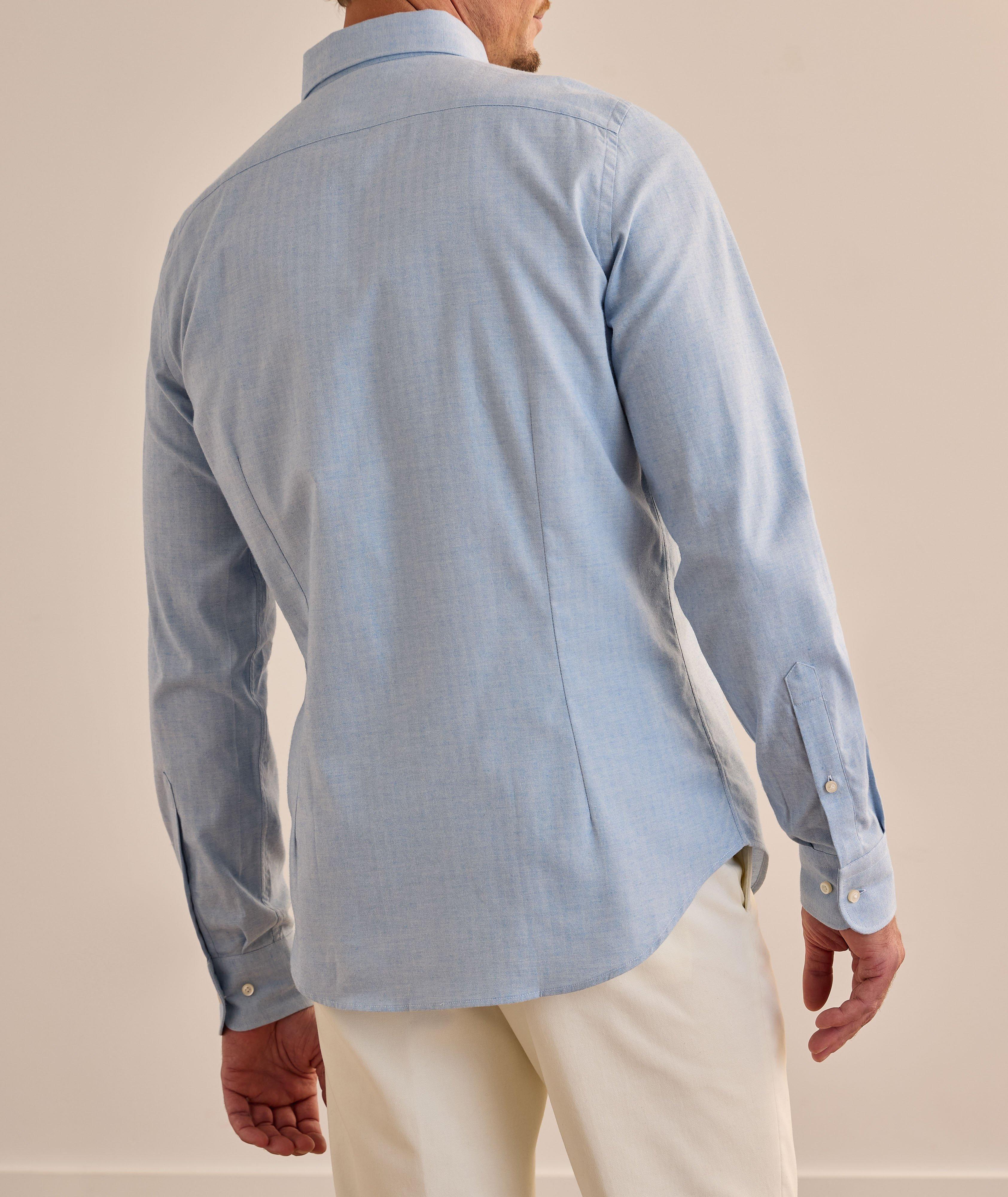Chemise Bellagio en flanelle de coton à chevrons coupe classique image 3