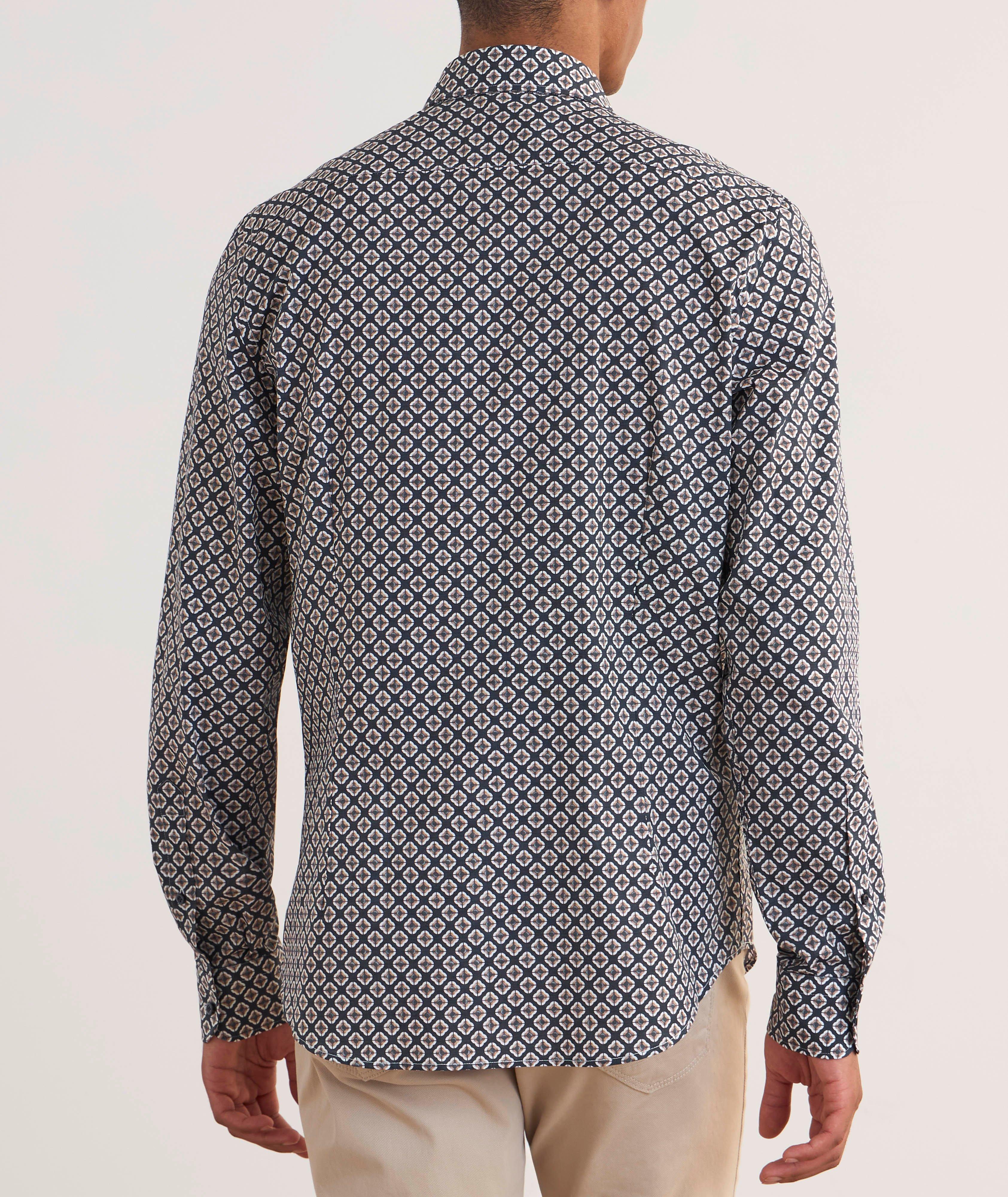 Geometric Stretch Poplin Dress Shirt image 3