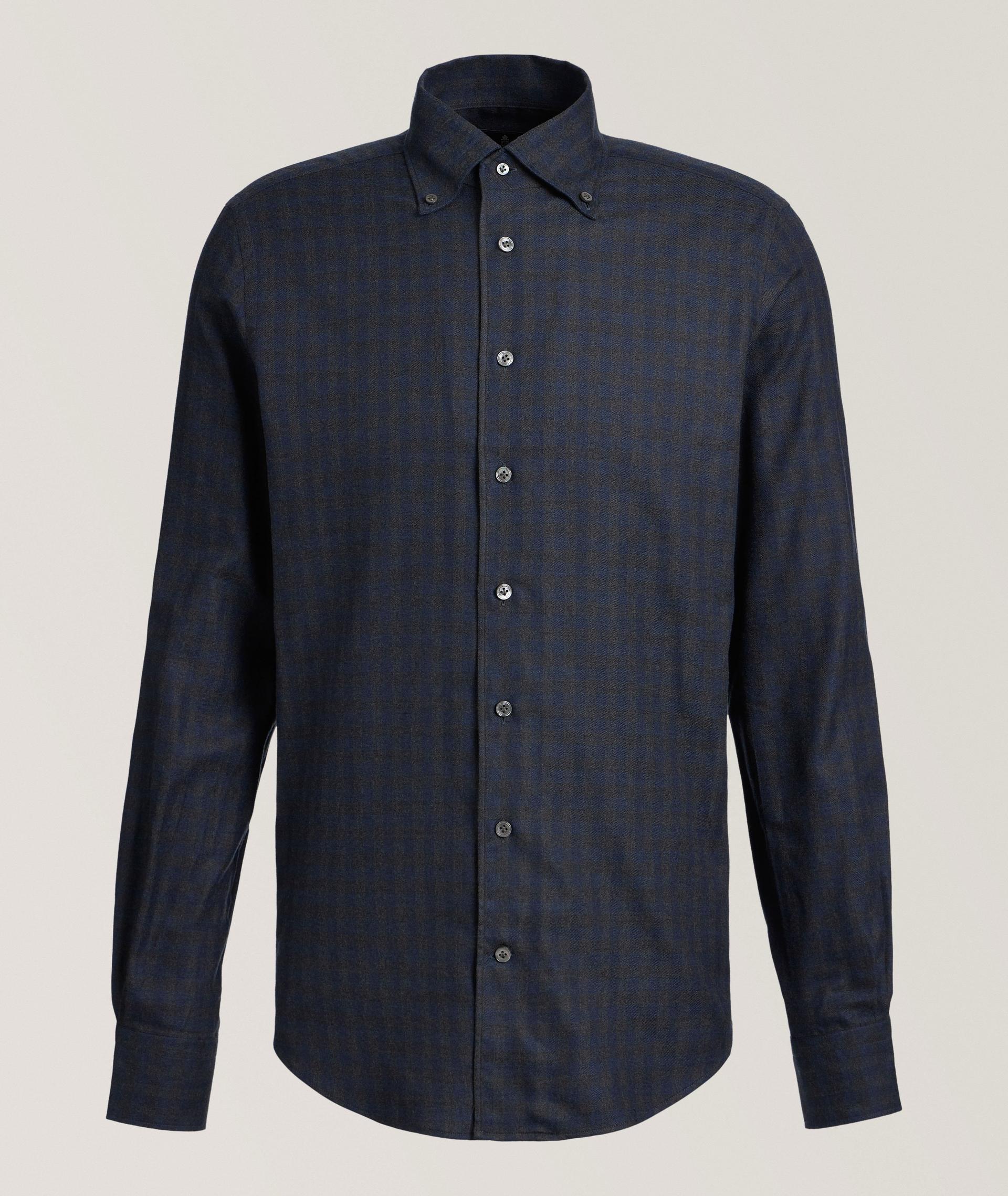 Chemise en twill à carreaux haut de gamme image 0