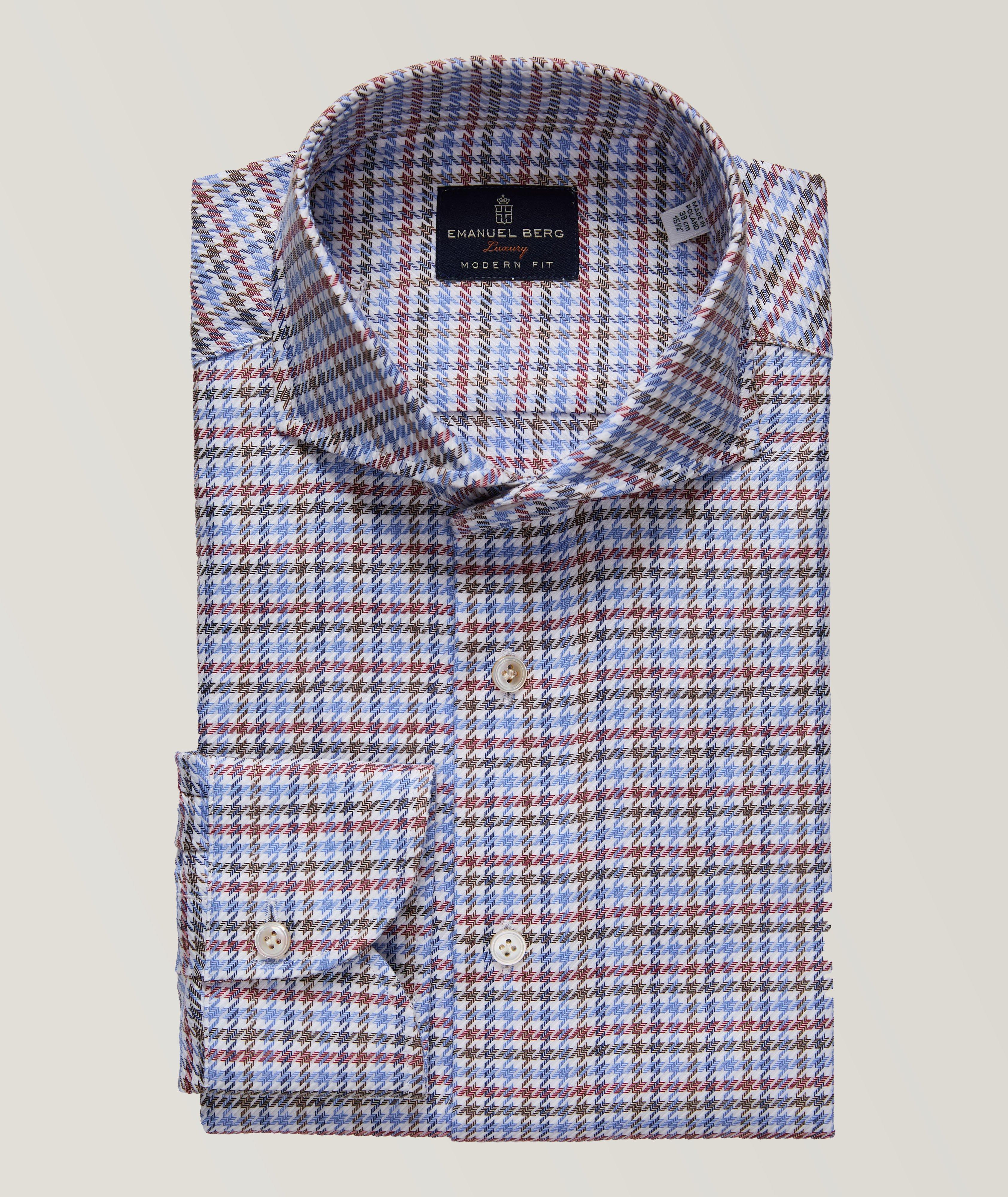 Chemise habillée en twill à pied-de-poule image 0