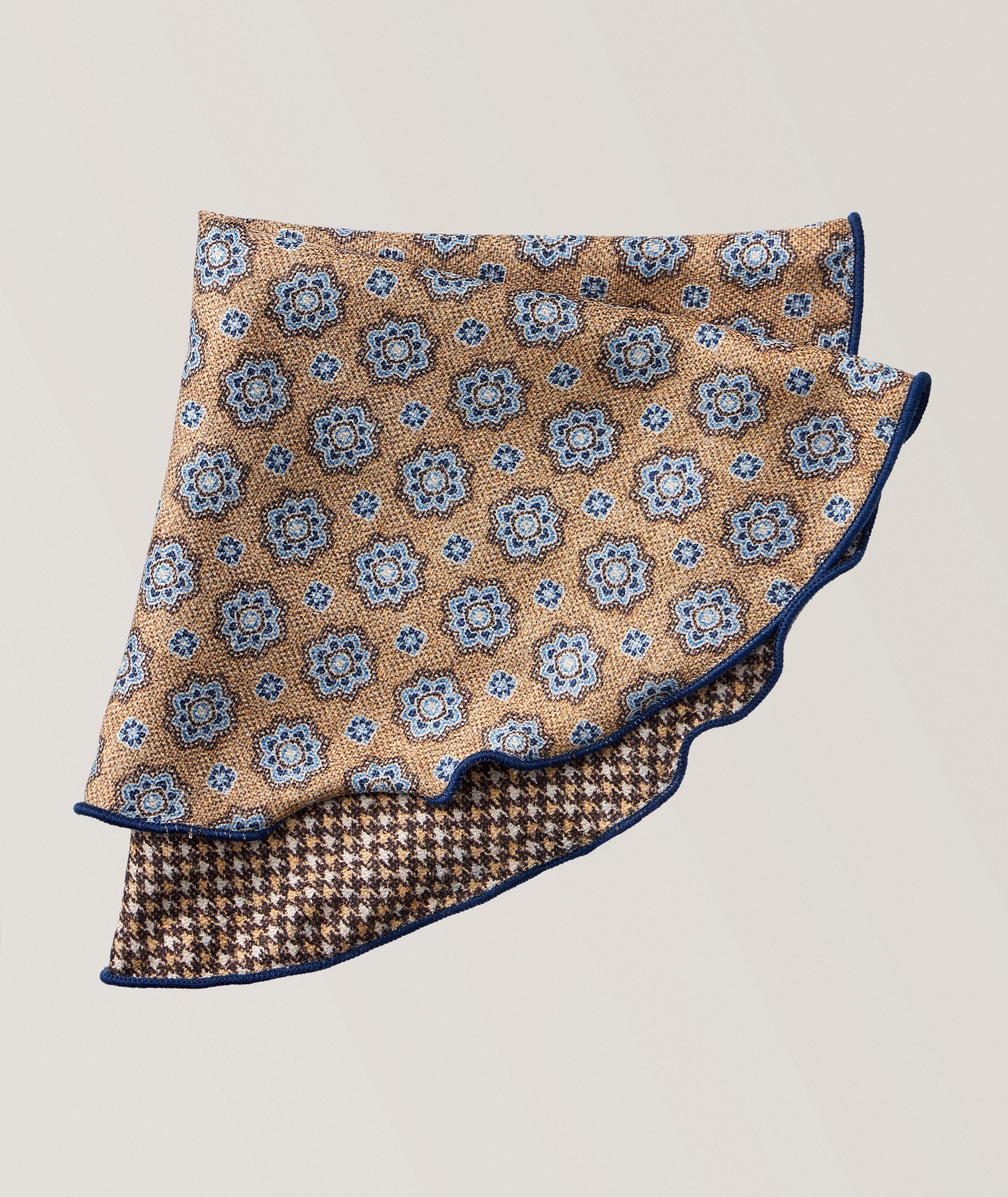 Pochette circulaire à motif médaillon et pied-de-poule image 0