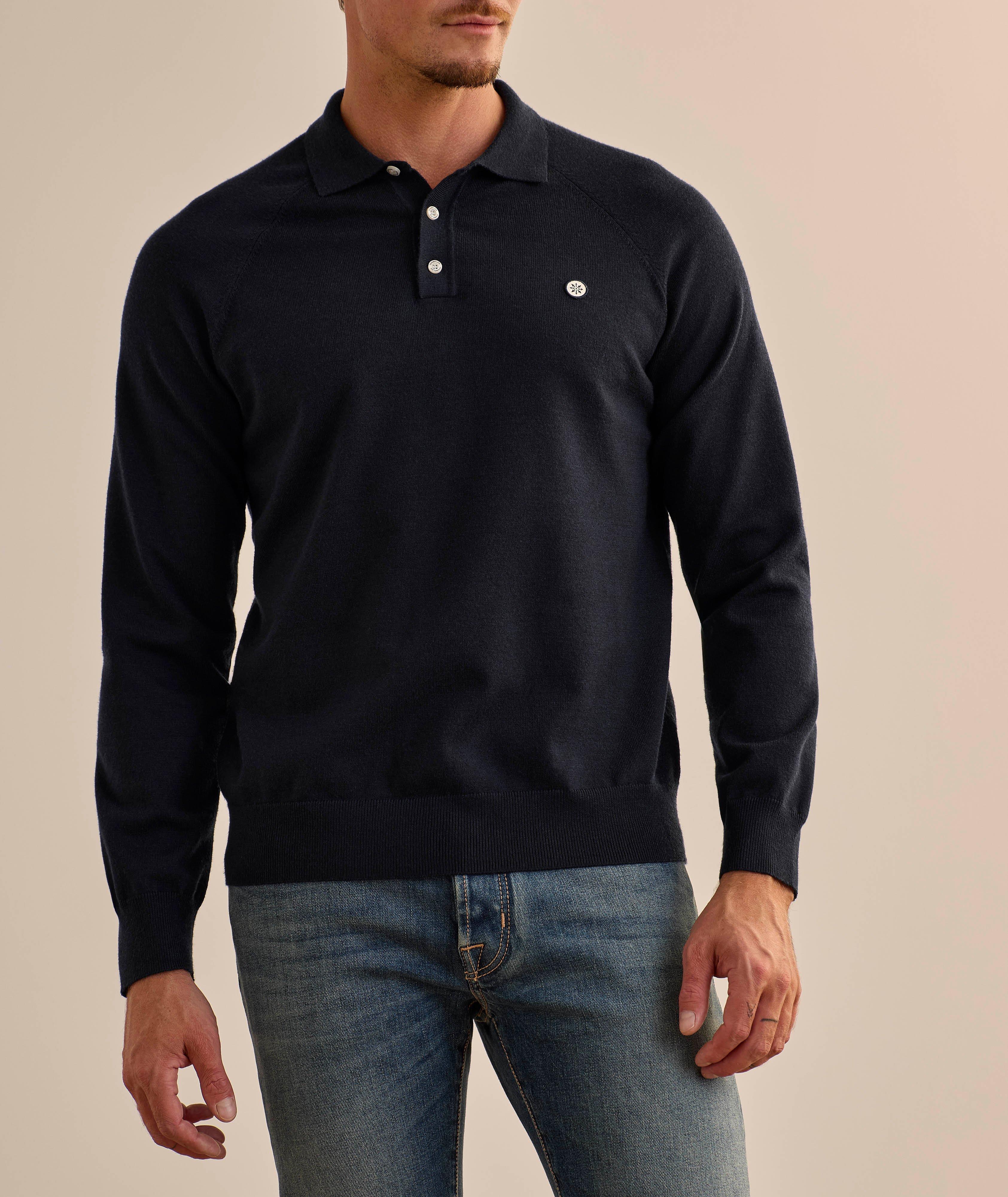 Raglan Long-Sleeve Polo  image 1