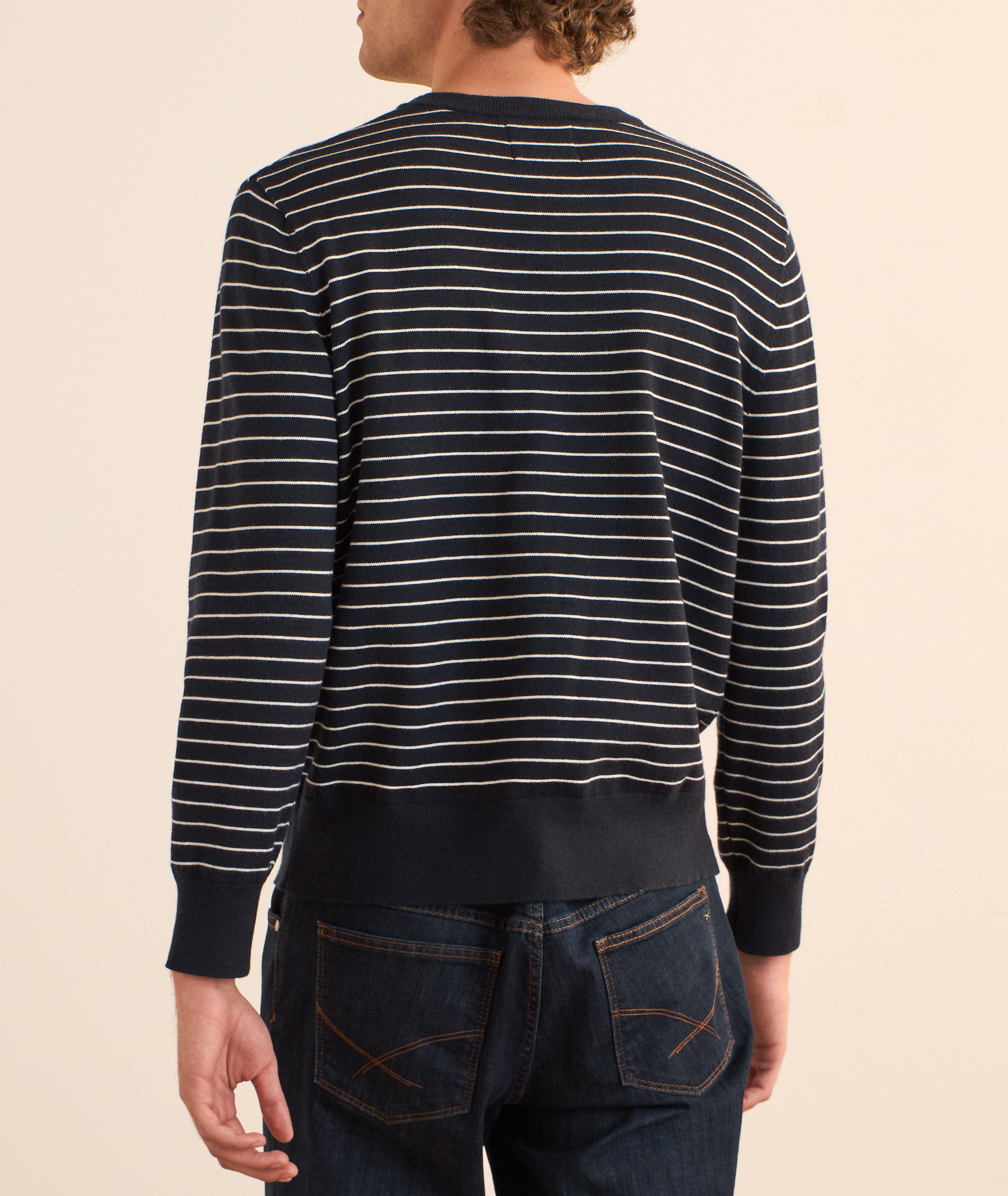 Pull ras du cou rayé image 2