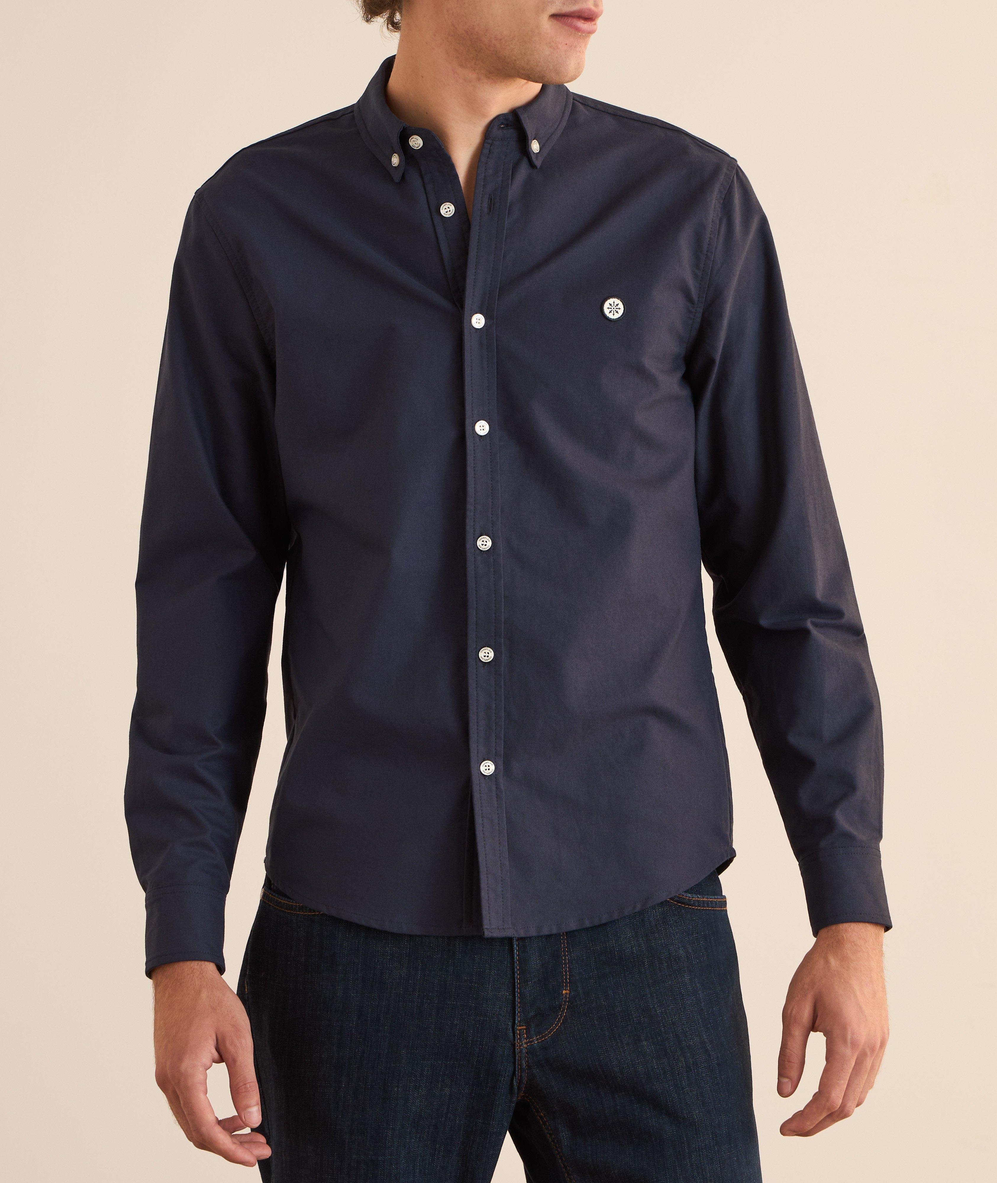 Basketweave Cotton Oxford Shirt image 1