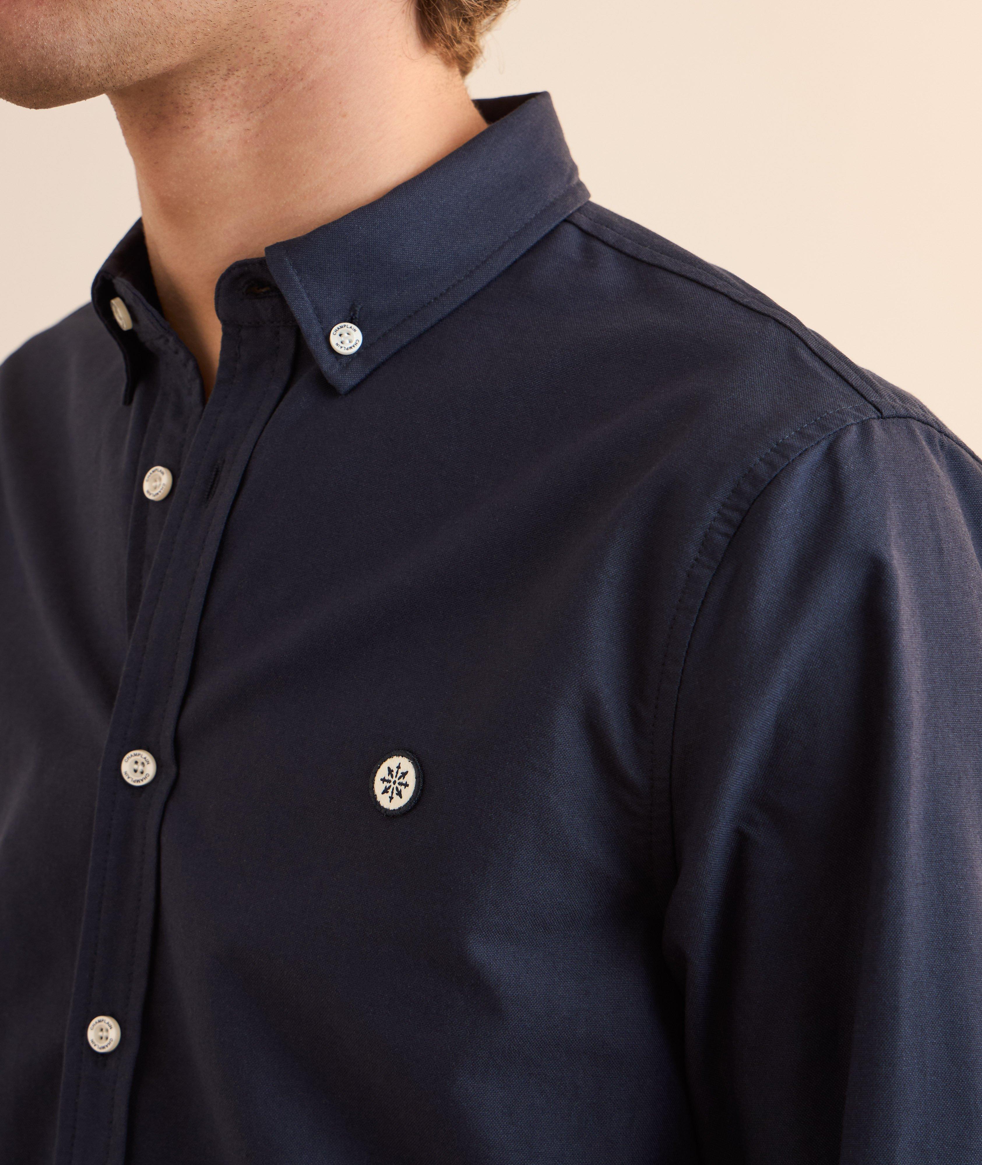 Basketweave Cotton Oxford Shirt image 3